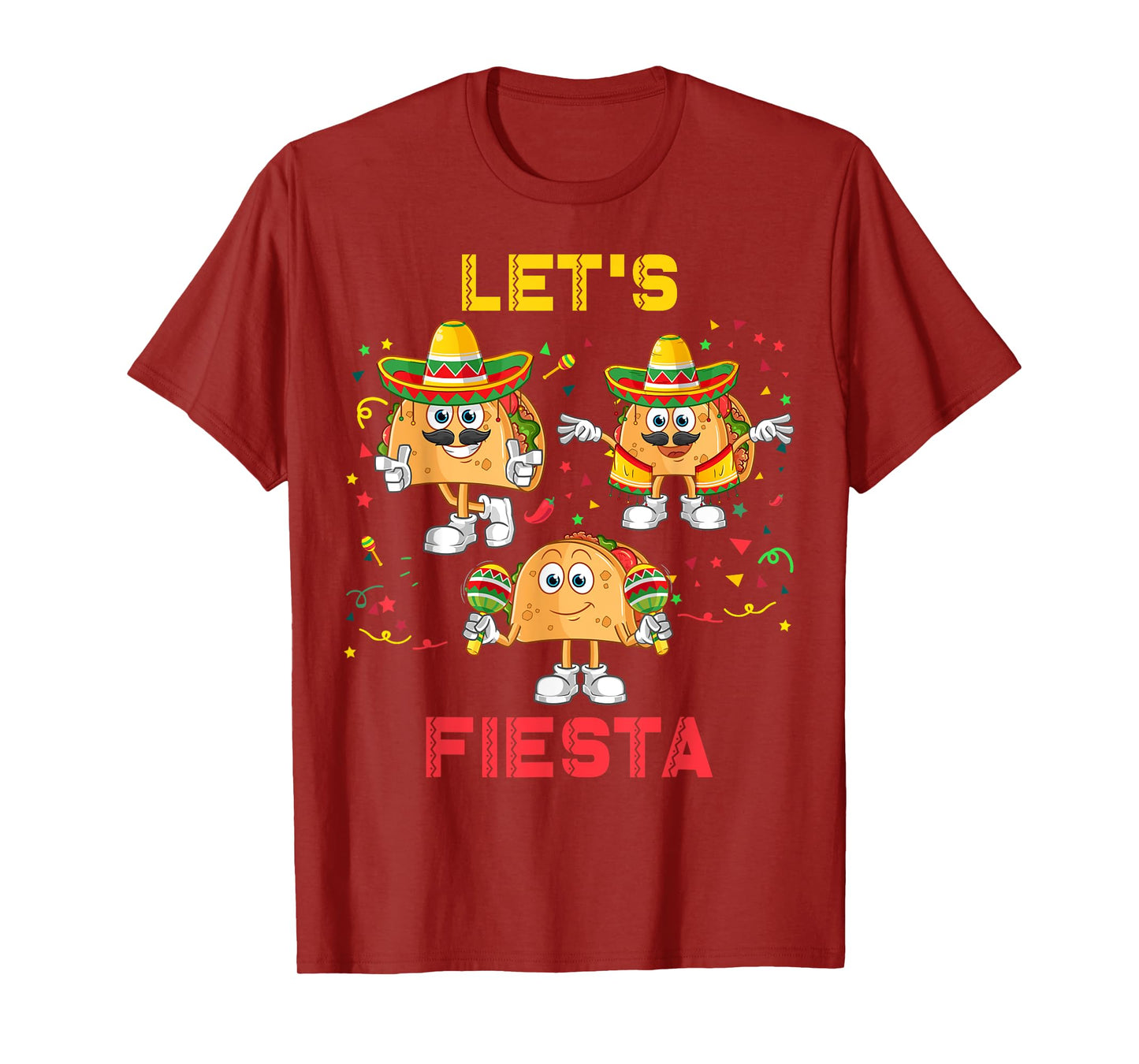 Let's Fiesta Tacos Mexican Party Let's Fiesta Cinco De Mayo T-Shirt