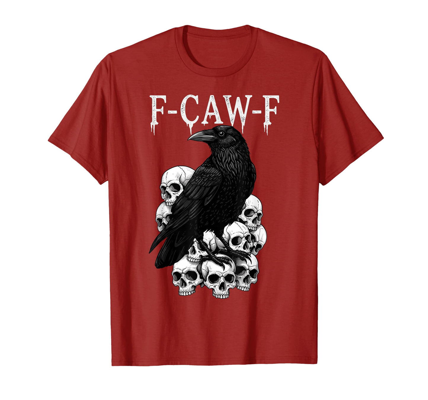 F-Caw-F Black Crow Funny Black Bird Moon Gothic Adult Humor T-Shirt