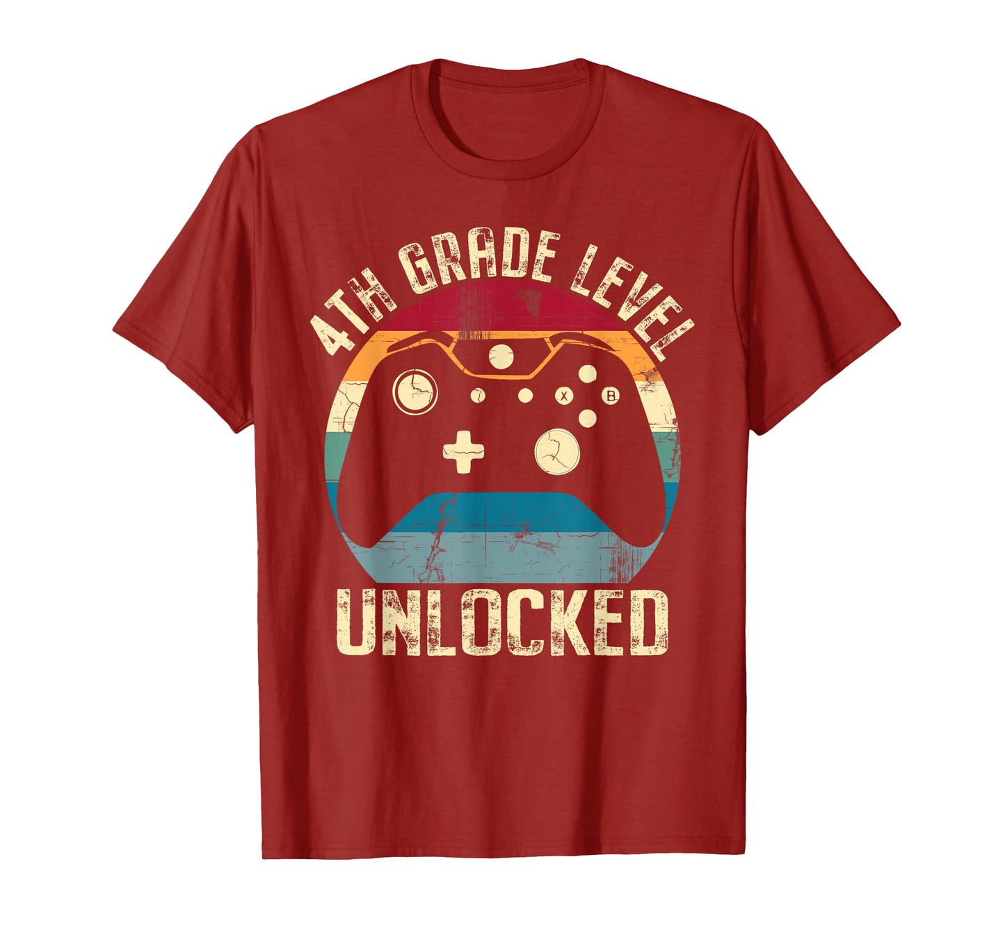 4th Grade Level Unlocked Back to School First Day Gamer Kid T-Shirt