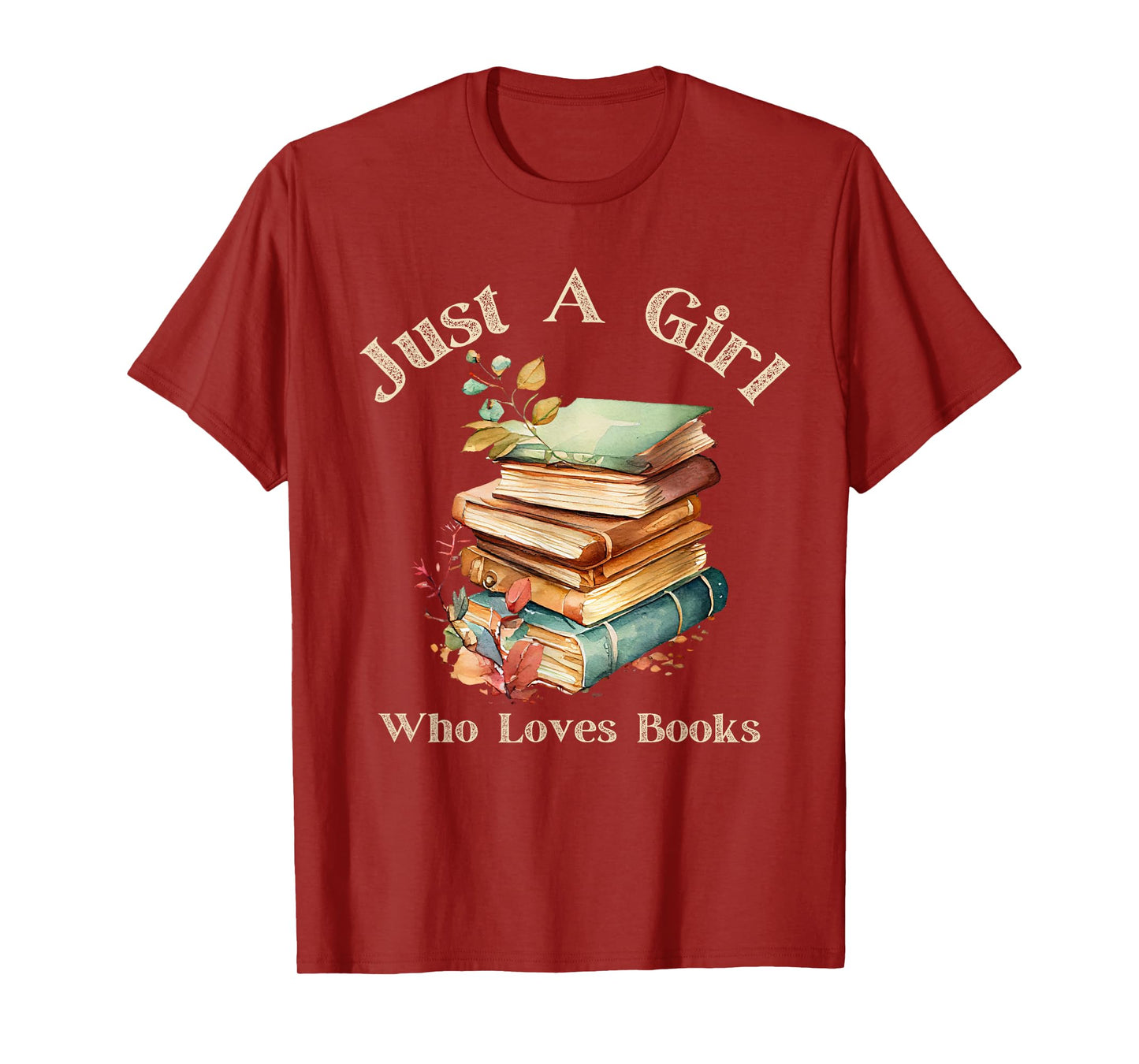 Retro Vintage Funny Quote Book Just a Girl Who Loves Books T-Shirt