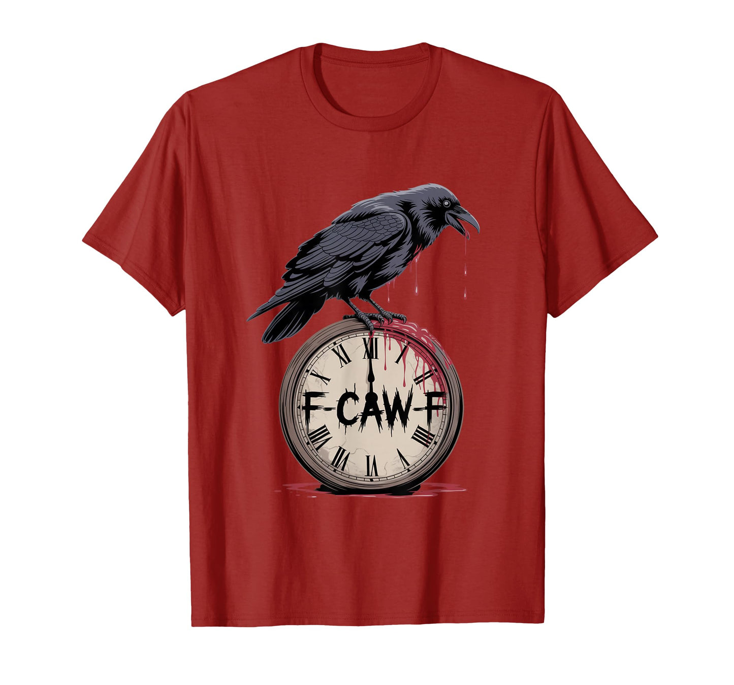 F-Caw-F Crow Funny Gothic Moon Black Bird Halloween T-Shirt