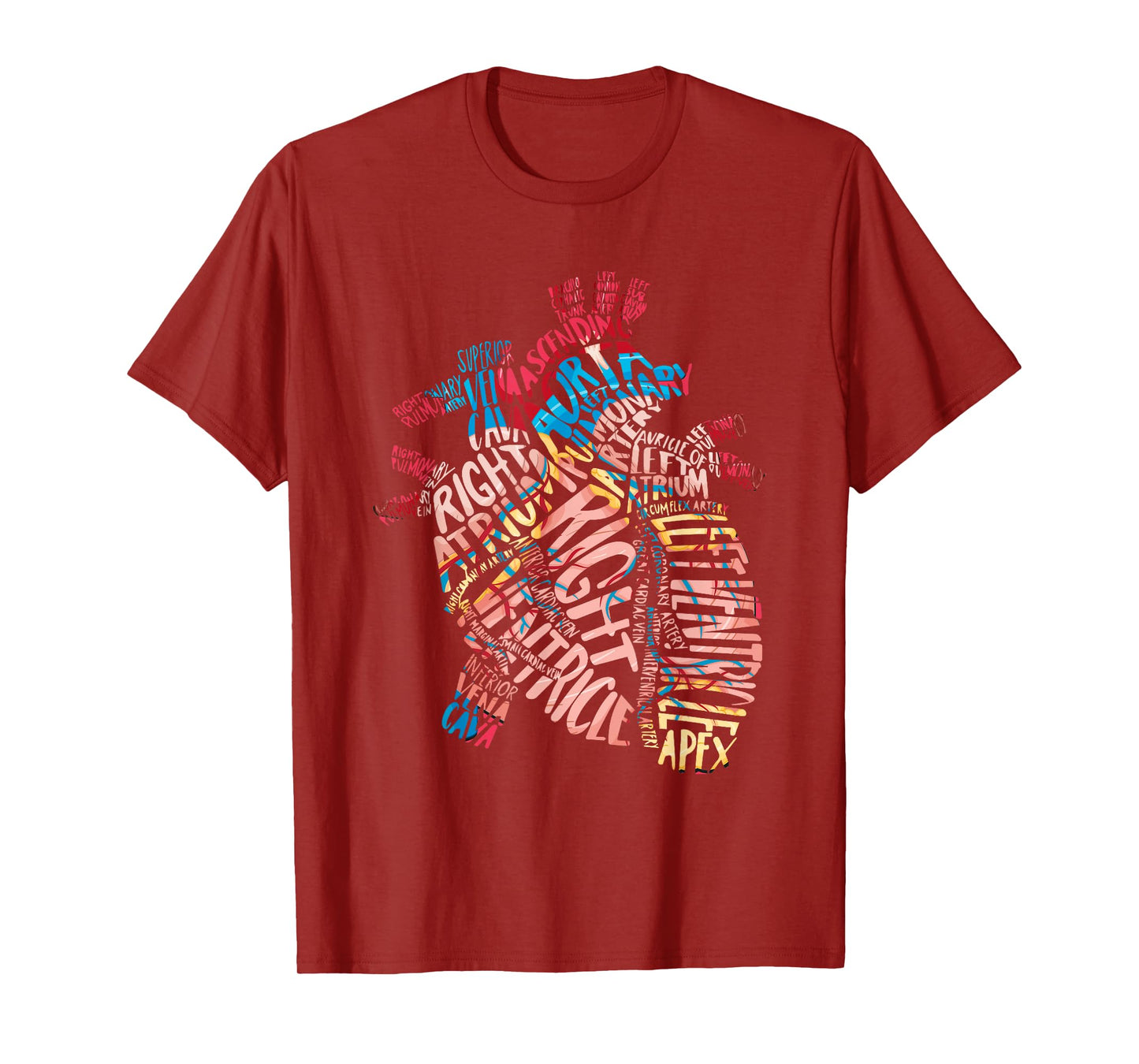 Anatomical Human Heart Cardiology Medical Cardiac Nurse T-Shirt