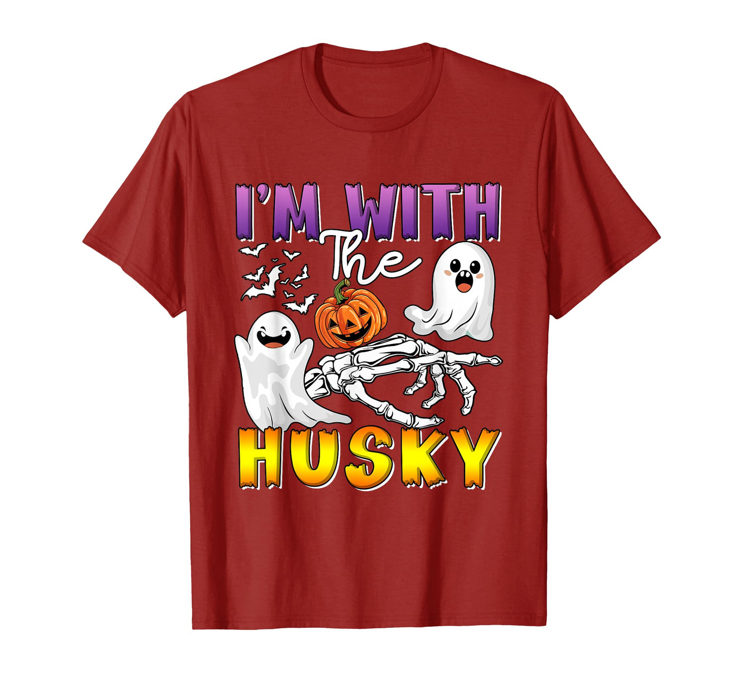 I'm with Husky Halloween Boo Ghost Funny Single Owner T-Shirt