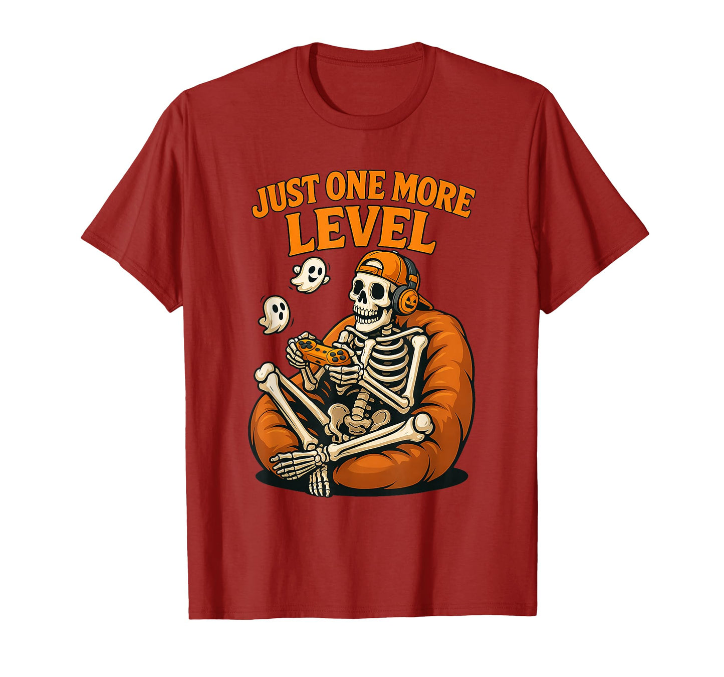 Funny Video Game Halloween Skeleton Gamer Costume Men Boys T-Shirt