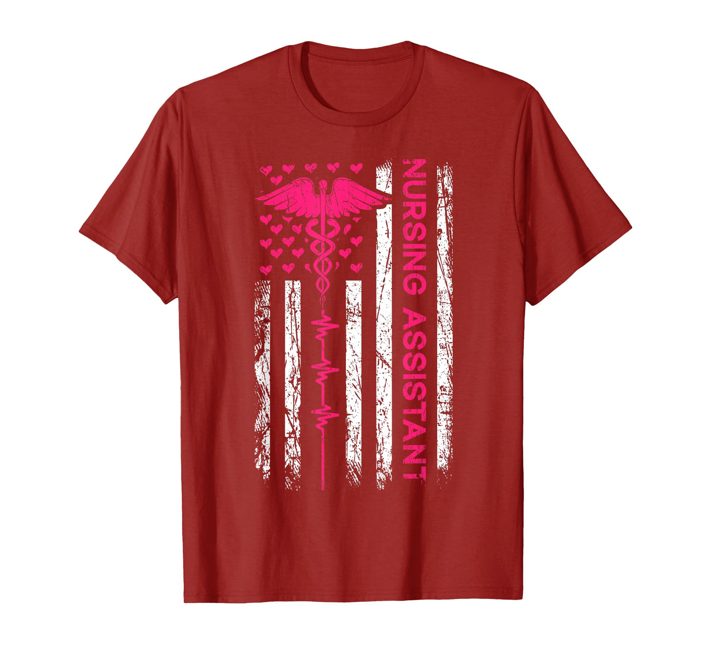 Nursing Assistant Nurse Flag for Women and Men CNA T-Shirt