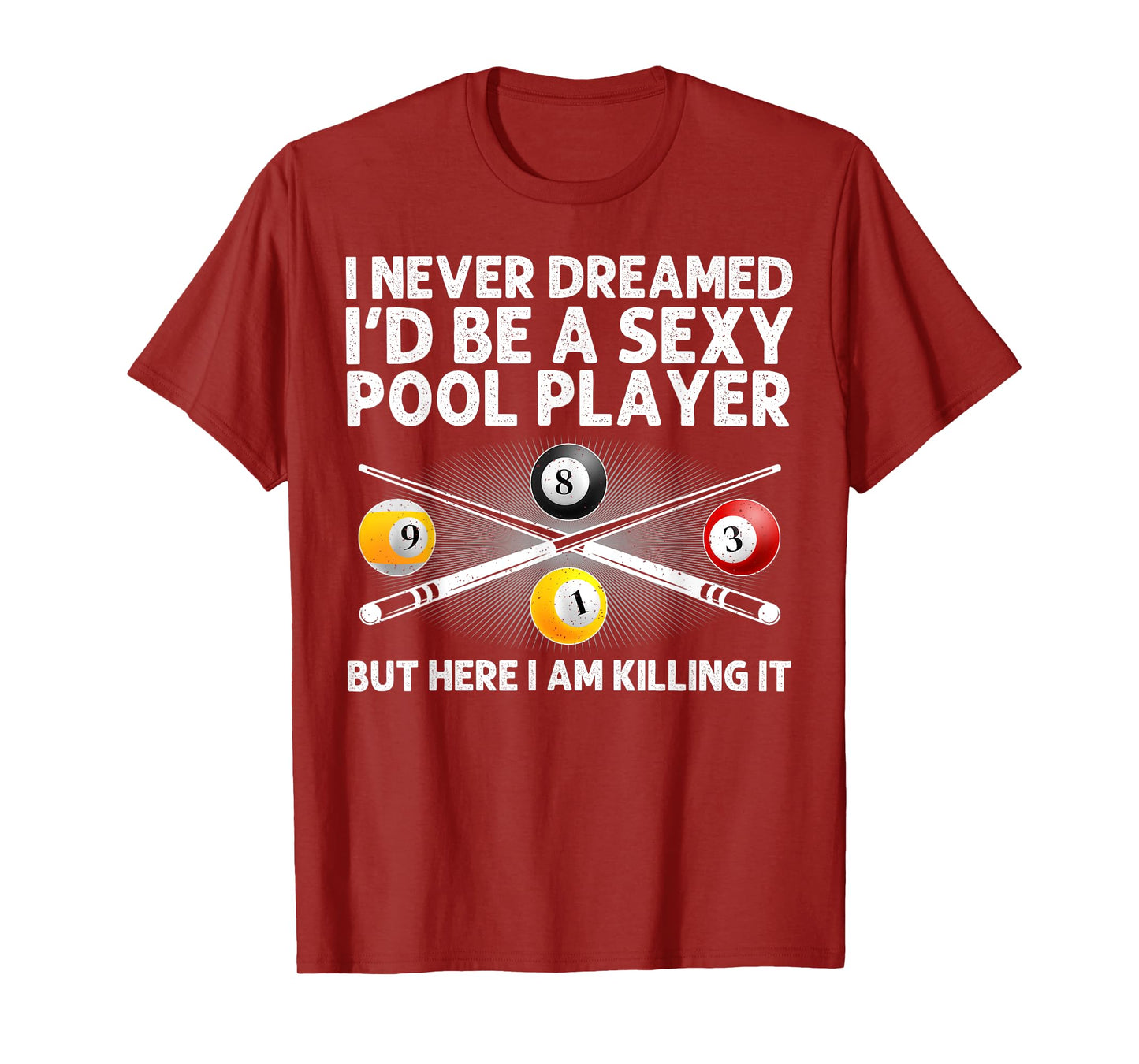 Best Pool Design For Men Women Billiards Lover Pool Player T-Shirt