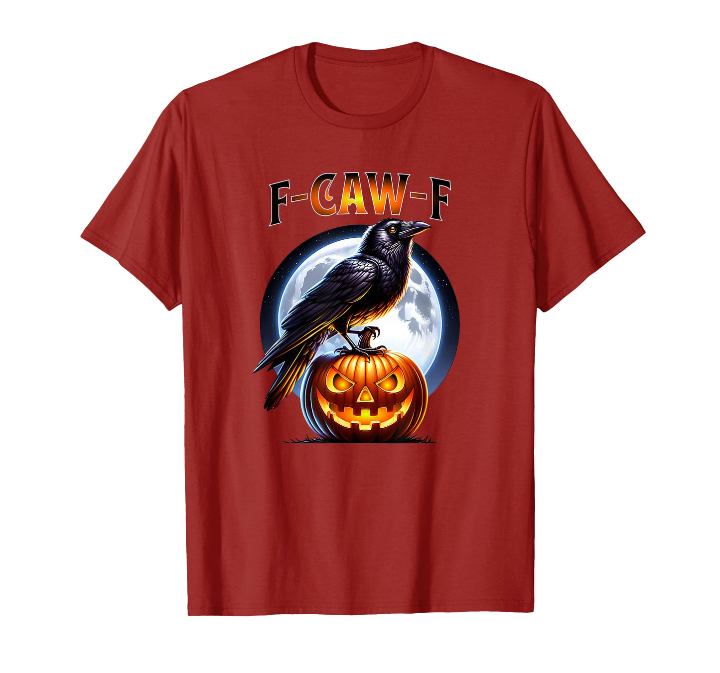 Black Crow F-Caw-F Funny Gothic Adult Humor T-Shirt