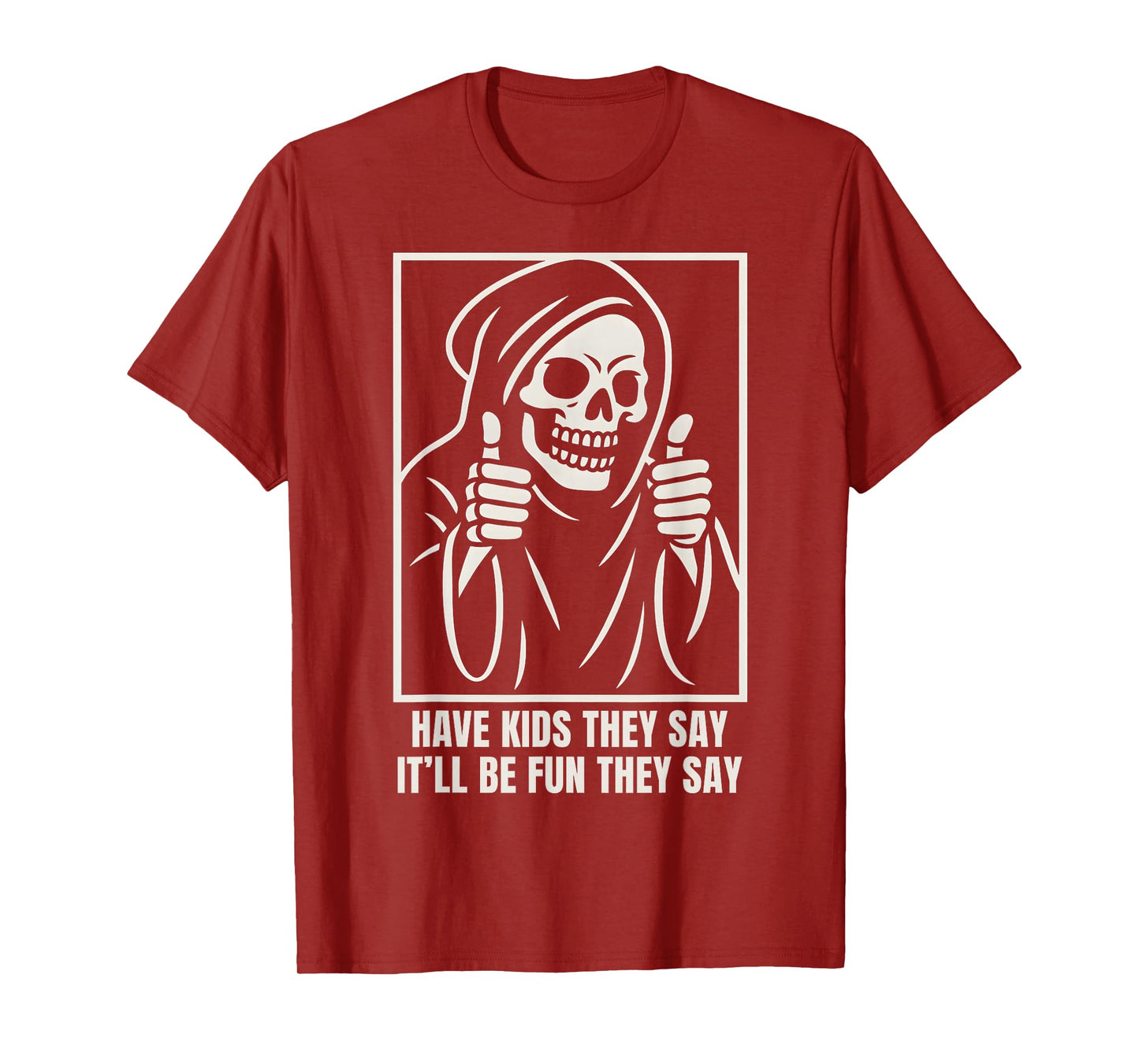 Funny Parents Family Trip Have Kids They Say Tired Skeleton T-Shirt
