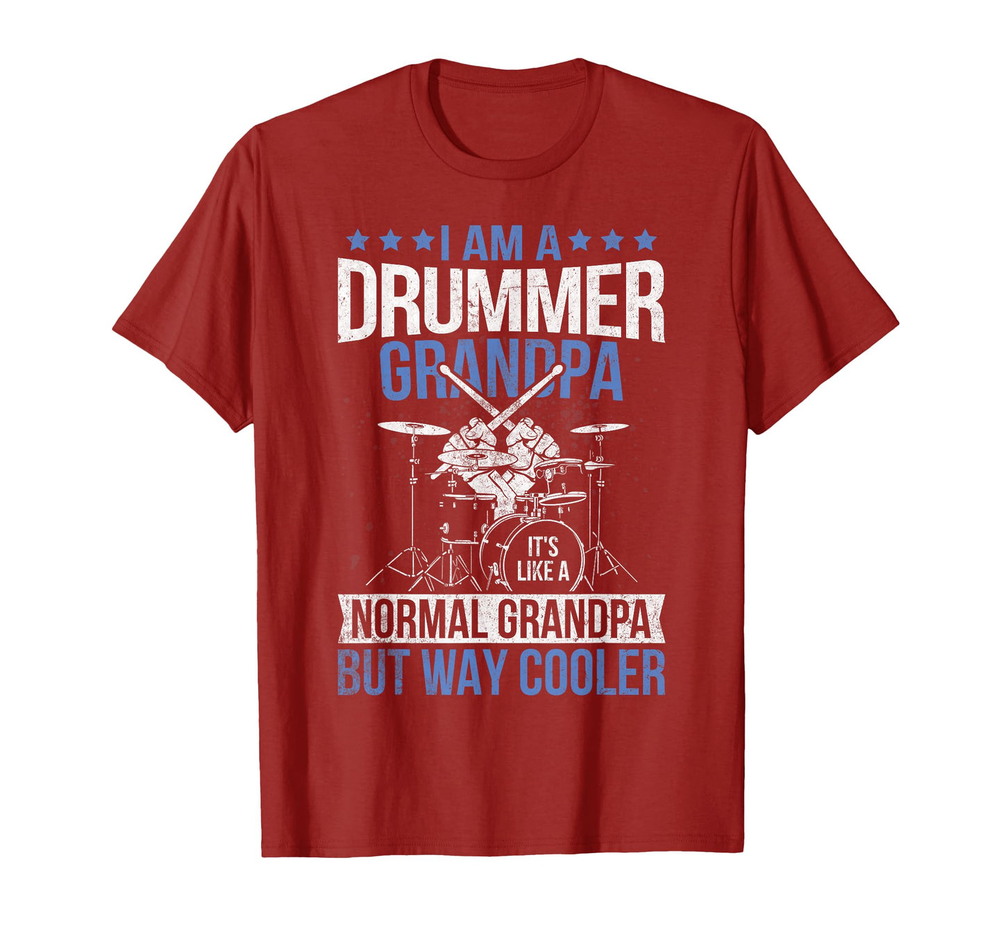 Drummer Grandpa Drum Enthusiast Grandfather Novelty T-Shirt