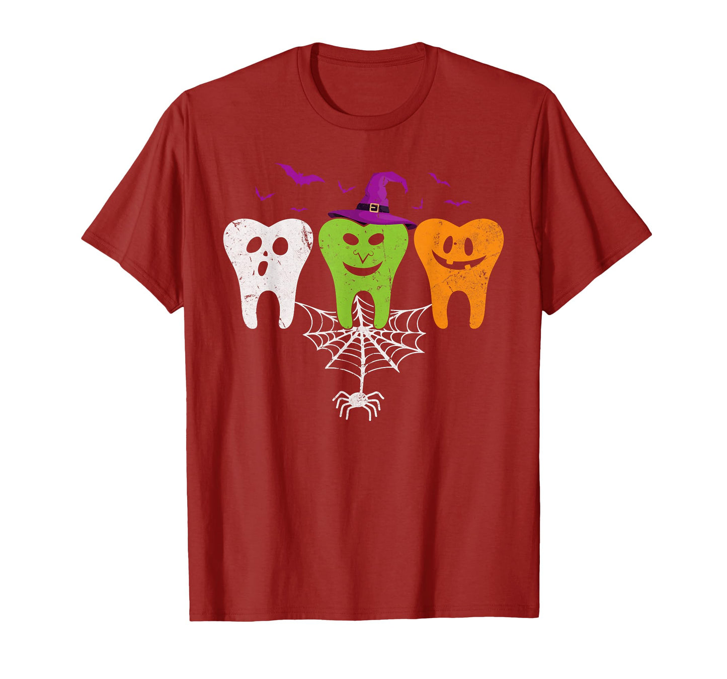 Teeth Ghost Pumpkin Witch Dental Funny Dentist Halloween T-Shirt