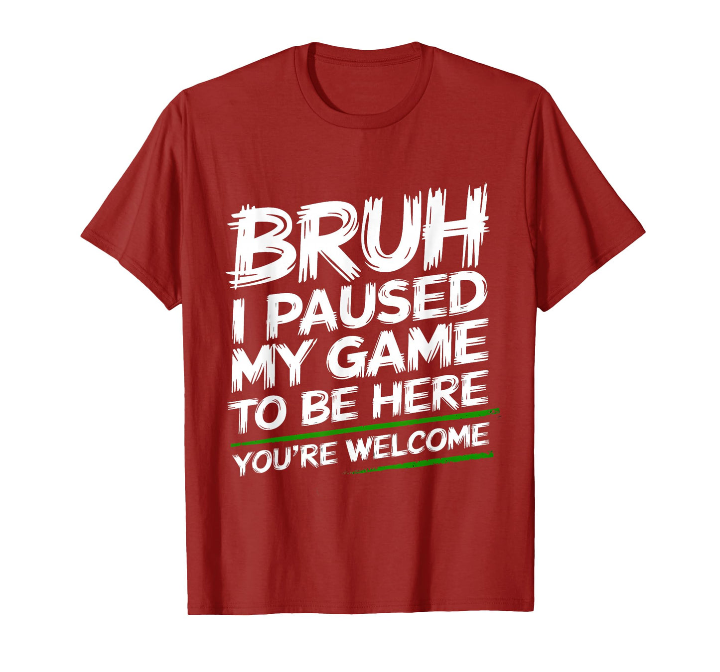 Funny Skeleton Halloween Gamer Gaming Bruh I Paused My Game T-Shirt