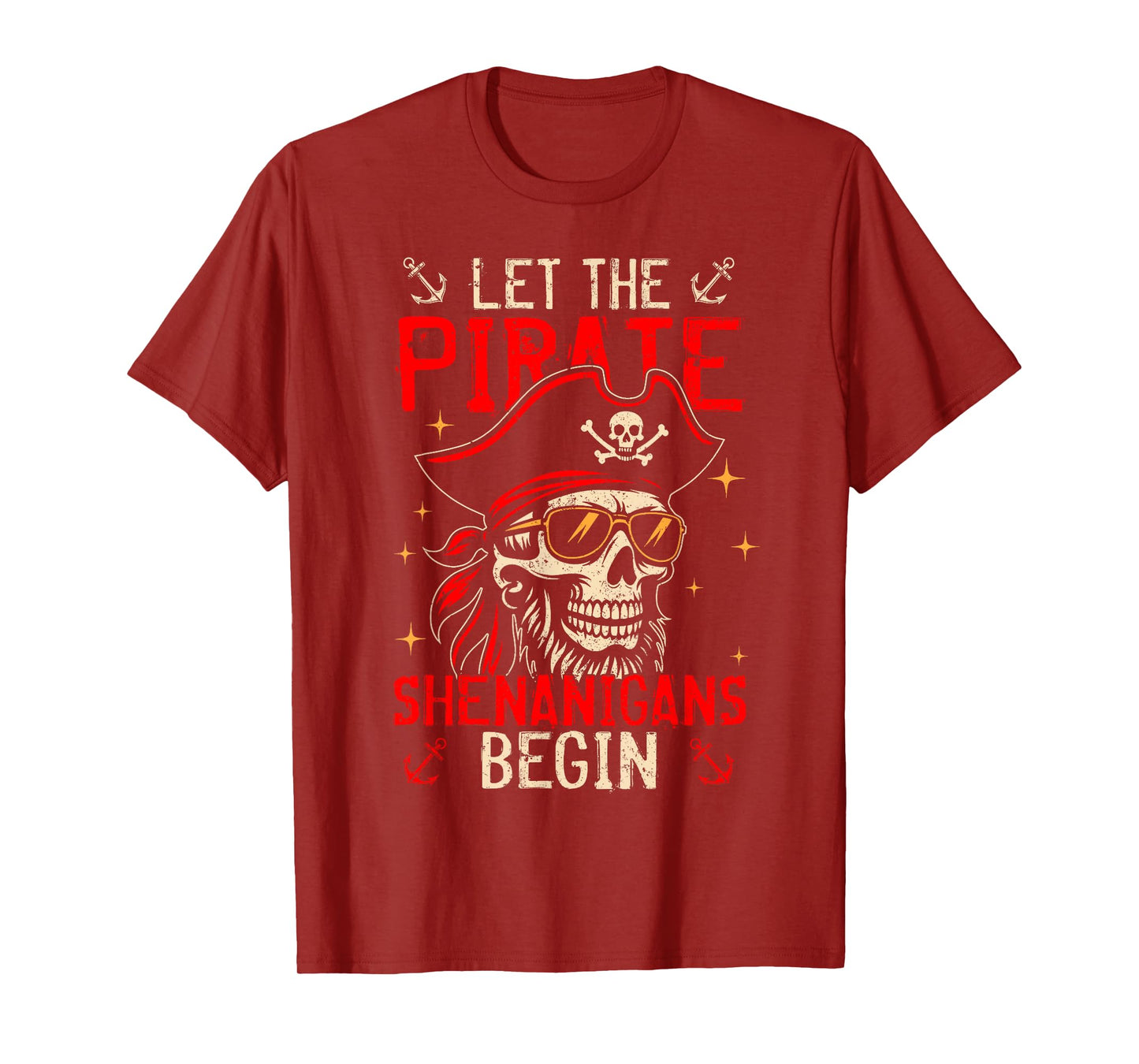 Let The Pirate Shenanigans Begin Skeleton Halloween Costume T-Shirt