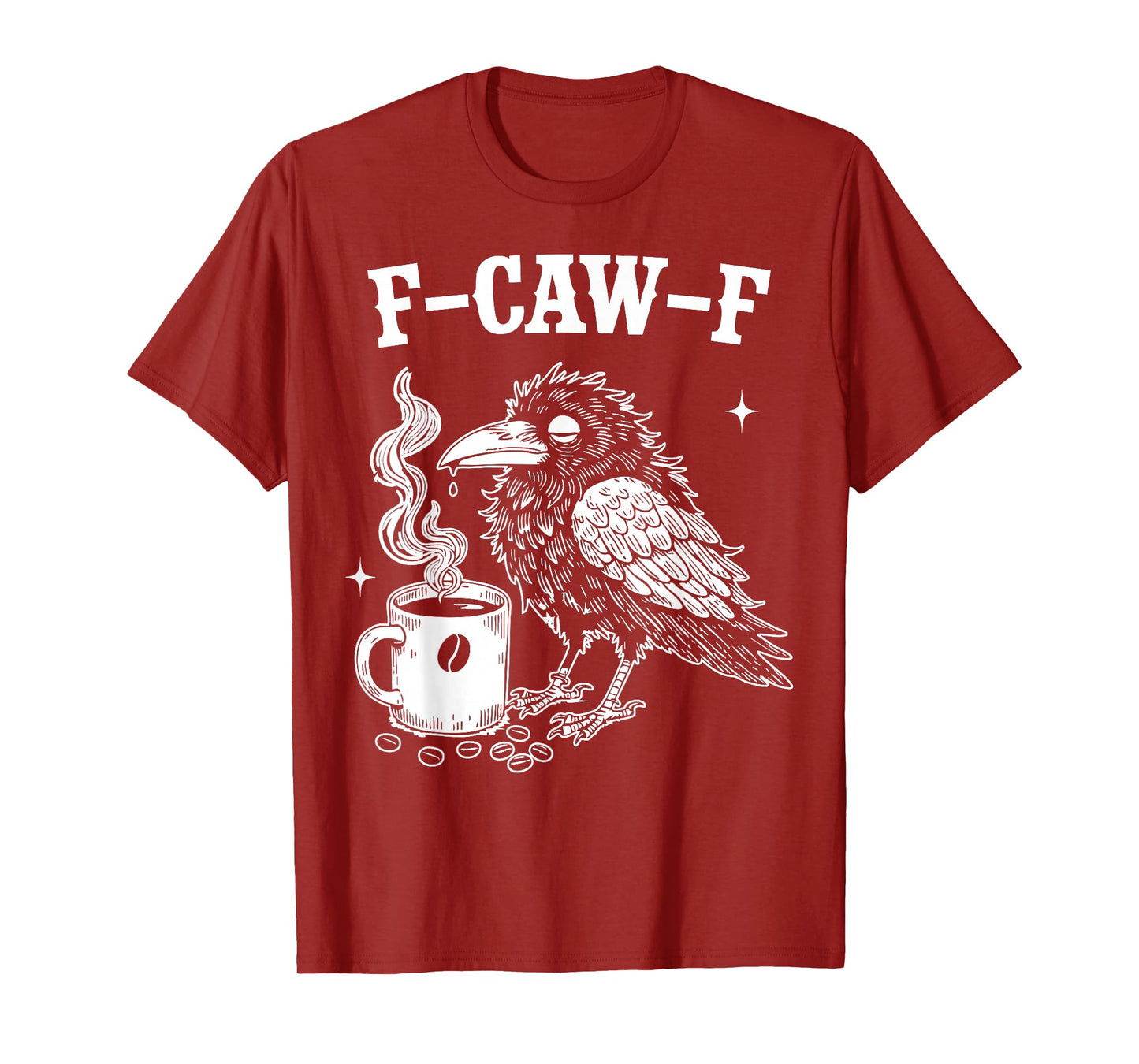 F-Caw-F Black Crow Pun Funny Bird Cawing Grunge Halloween T-Shirt