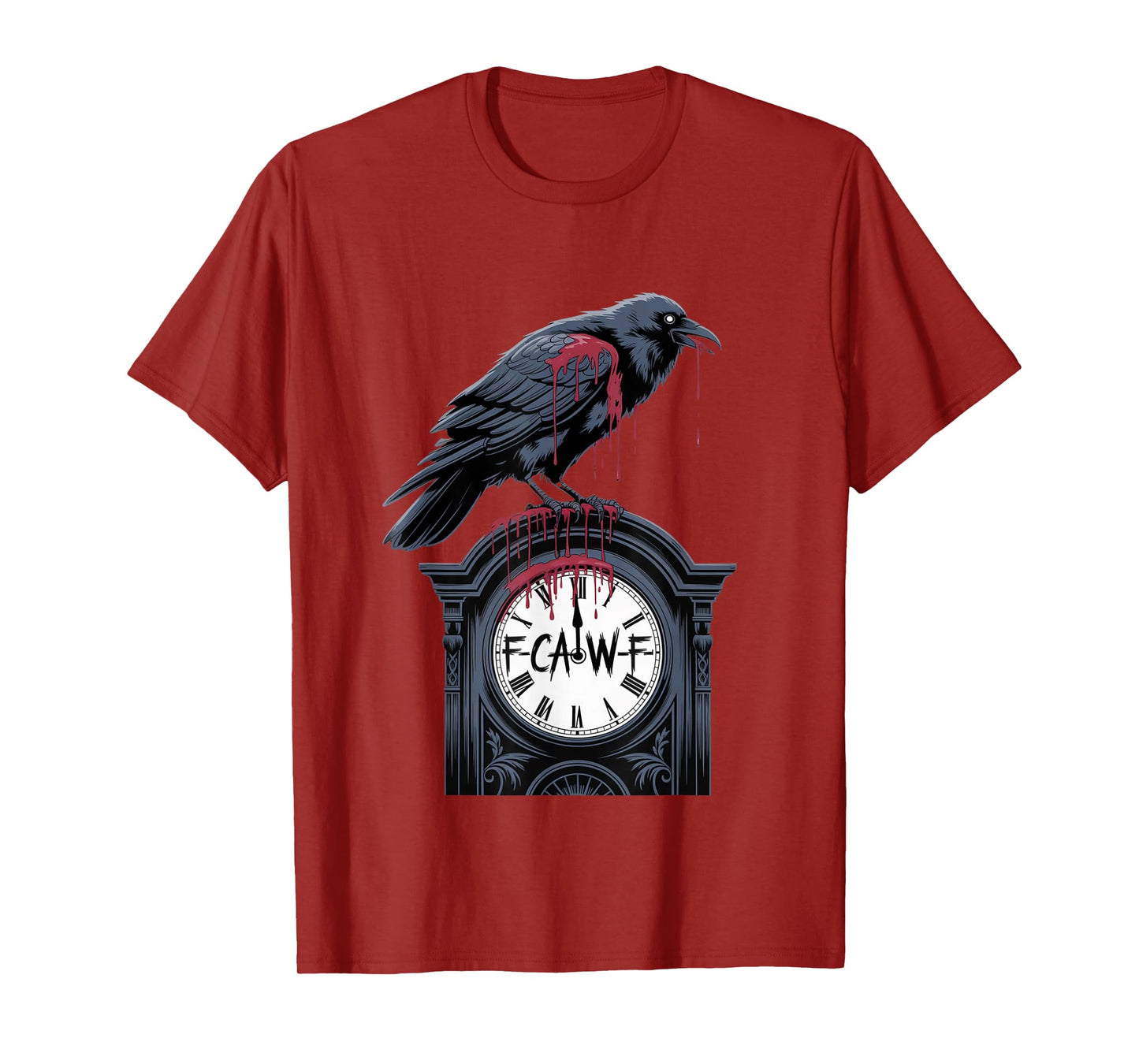 F-Caw-F Crow Funny Gothic Moon Black Bird Halloween T-Shirt