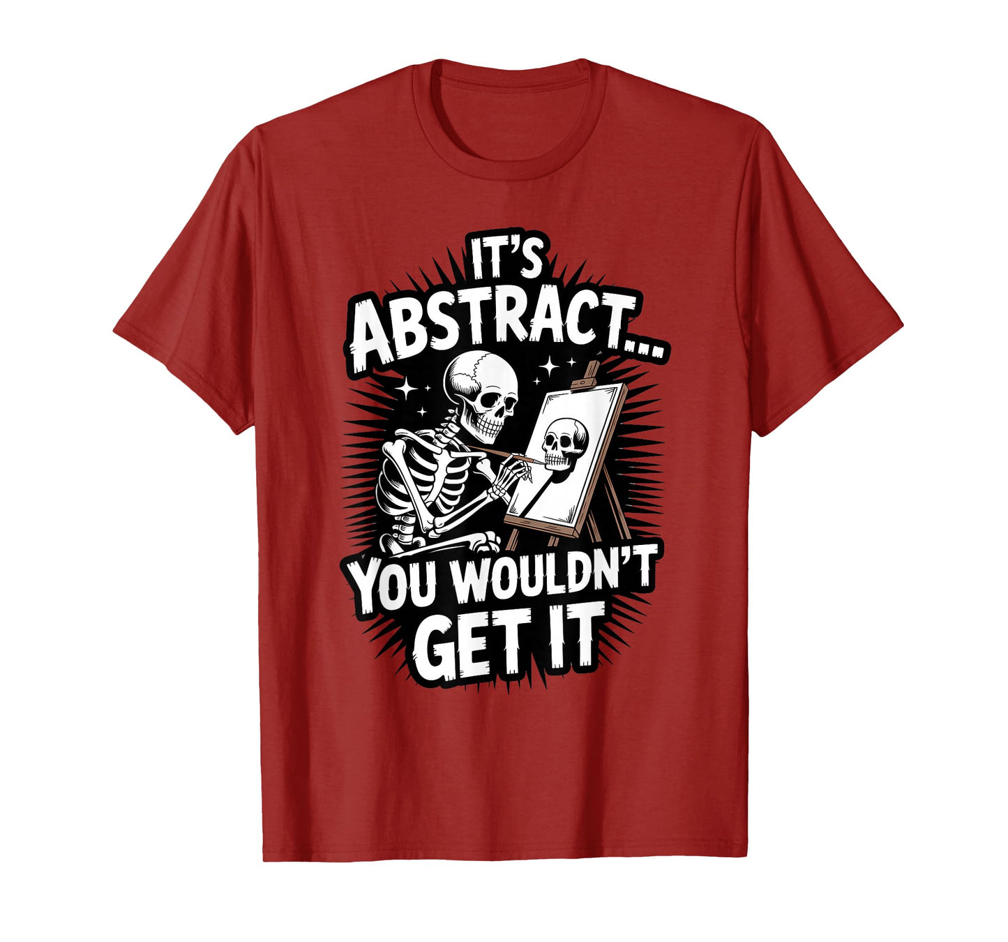 Skeleton Artist Halloween Funny Spooky Painter T-Shirt