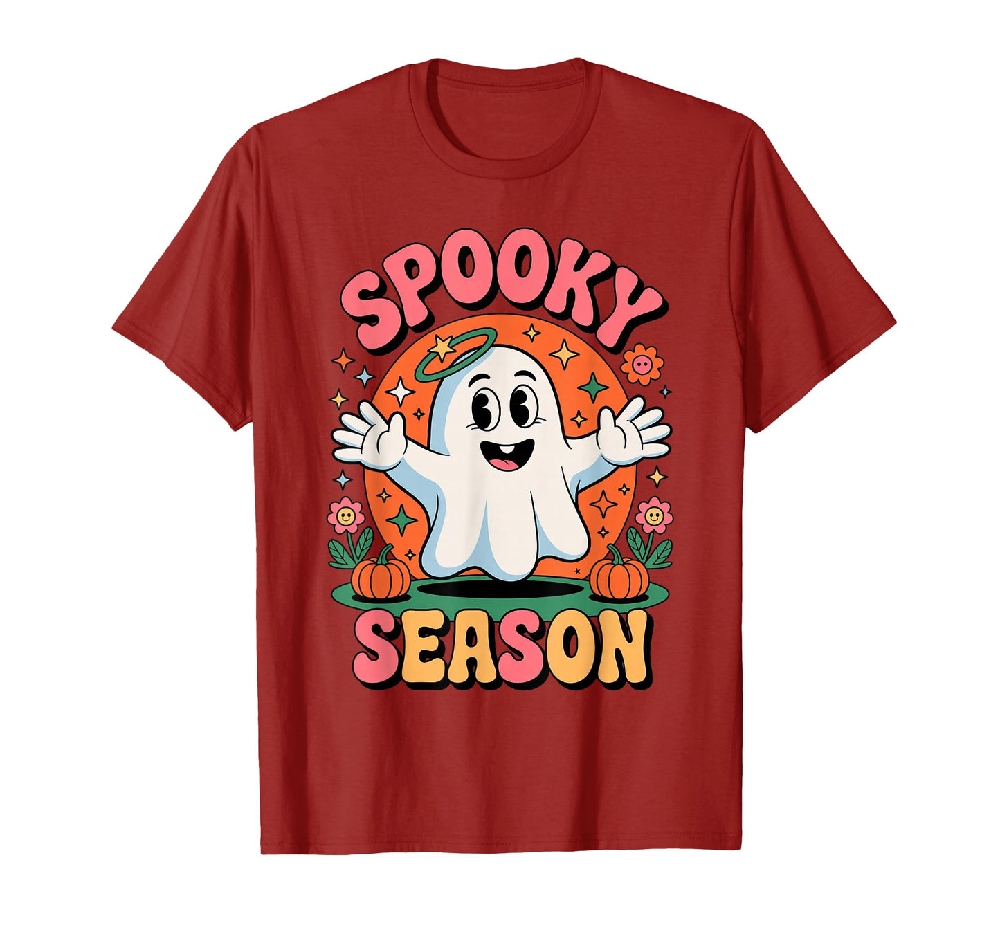 Funny Spooky Season Ghost Halloween Costume Toddler Kids T-Shirt