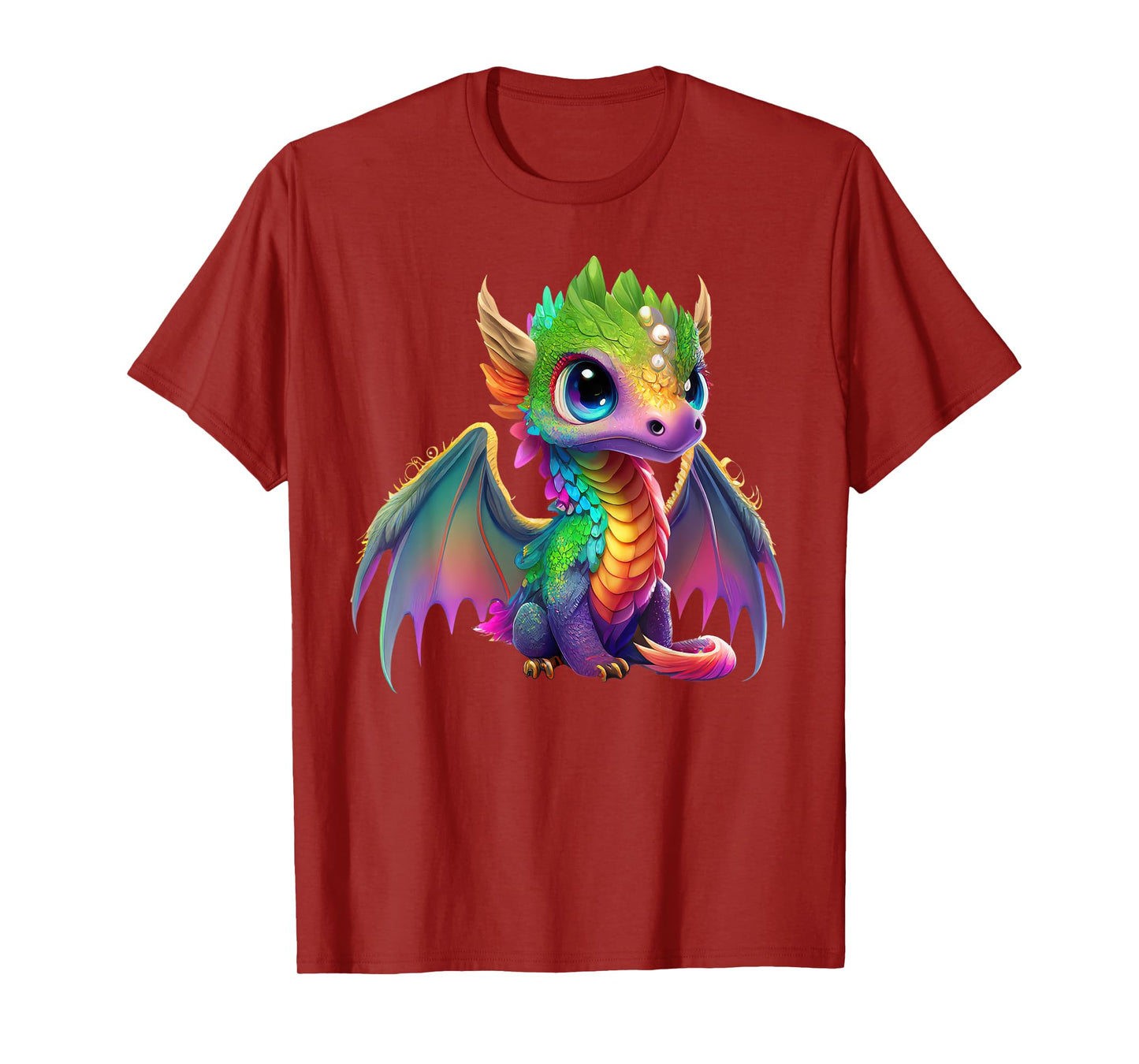 Colorful Dragon Baby Cute Pretty Birthday Graphic T-Shirt