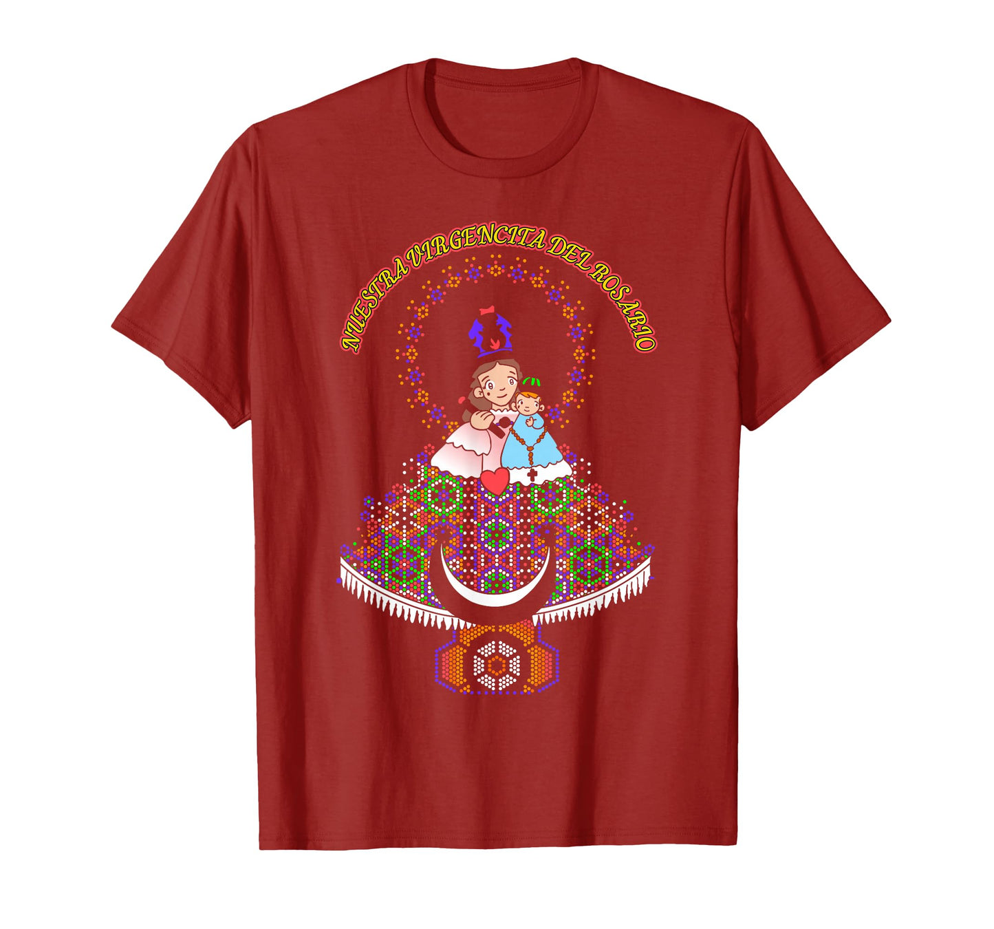 Virgen del Rosario Huichol Art. Nuestra Señora del Rosario T-Shirt