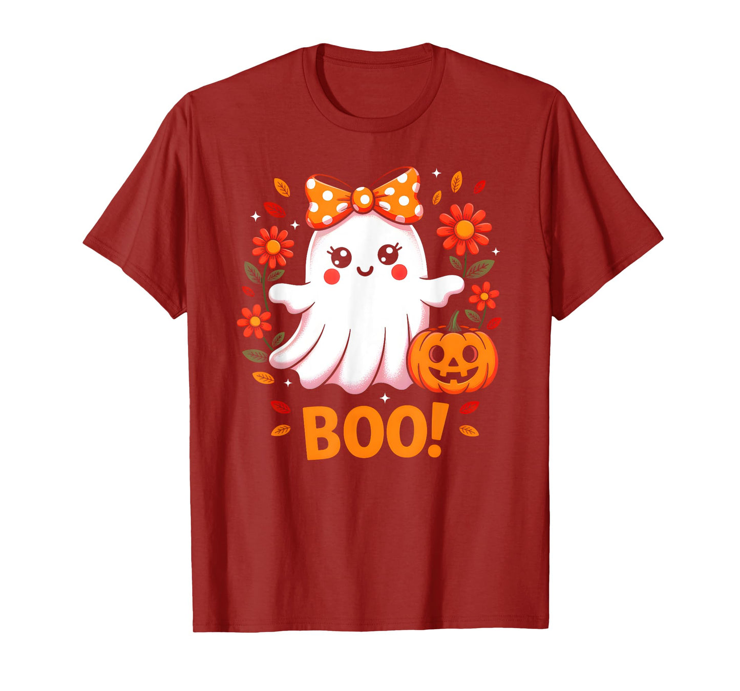 Cute Coquette Boo Ghost Halloween Costume Women Girls Kids T-Shirt