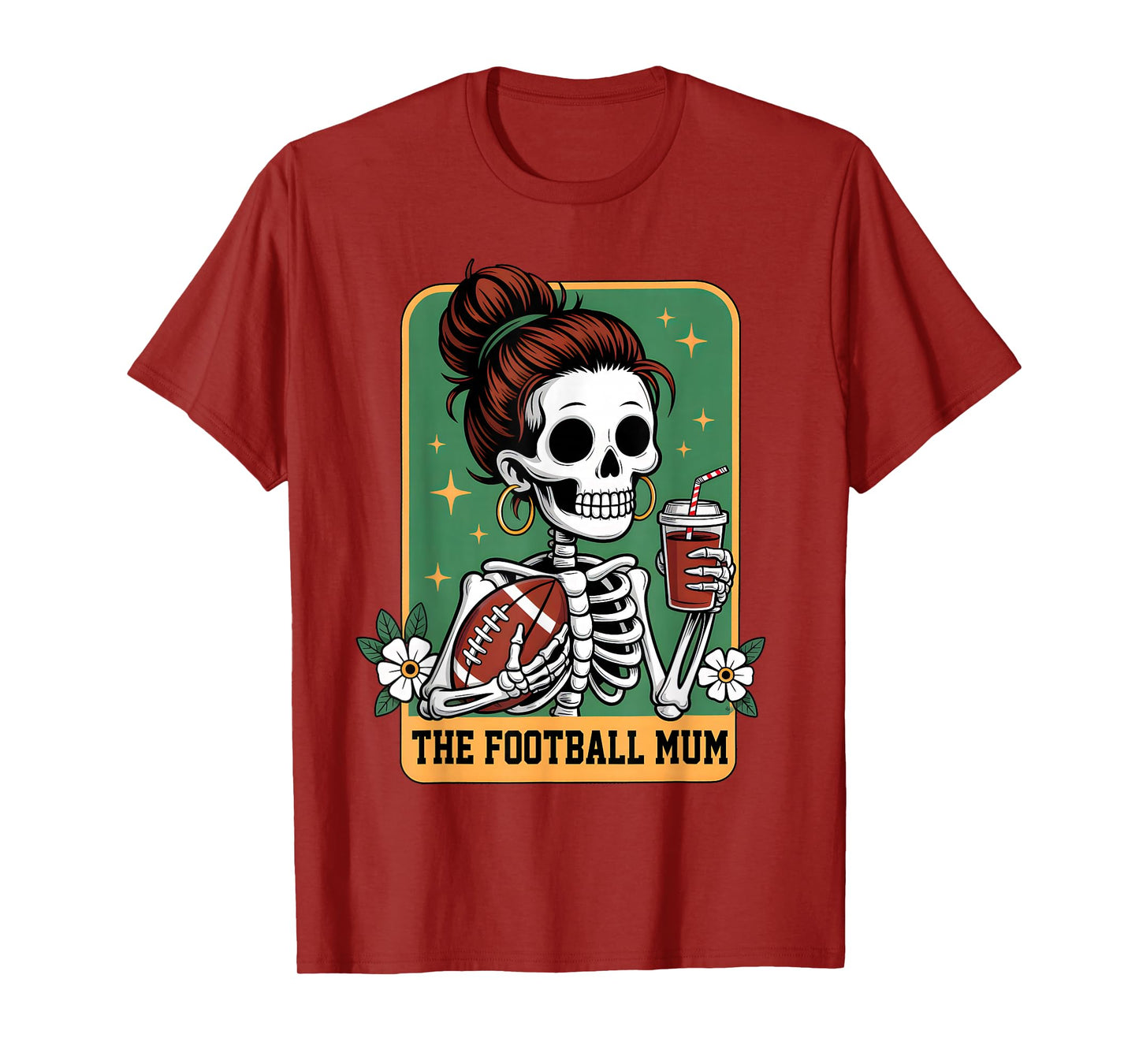 The Football Mom Tarot Card Skeleton Game Day Proud Moms T-Shirt