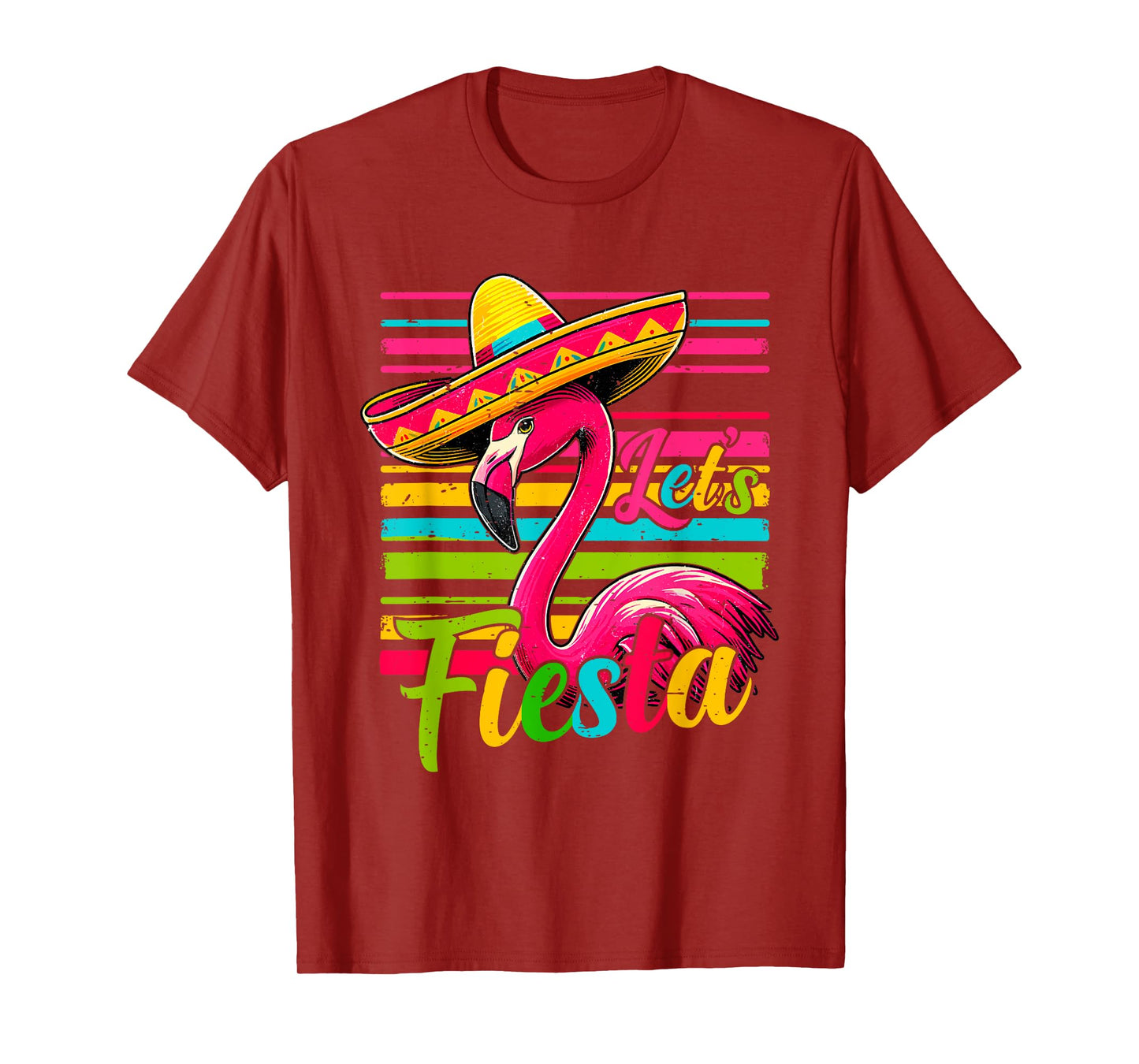 Cute Let’s Fiesta Flamingo Mexican Party Funny Cinco De Mayo T-Shirt