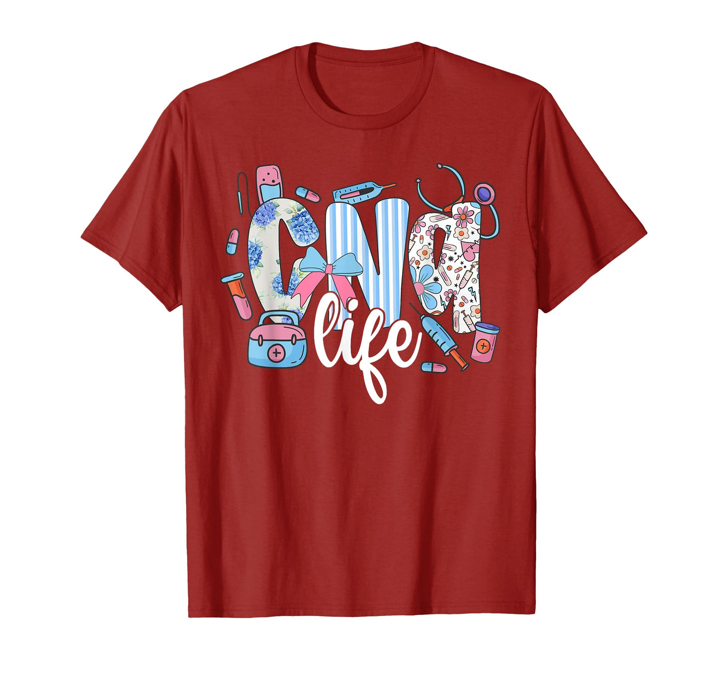 Coquette CNA Life Nurse Stethoscope Bow Cute Nurse T-Shirt