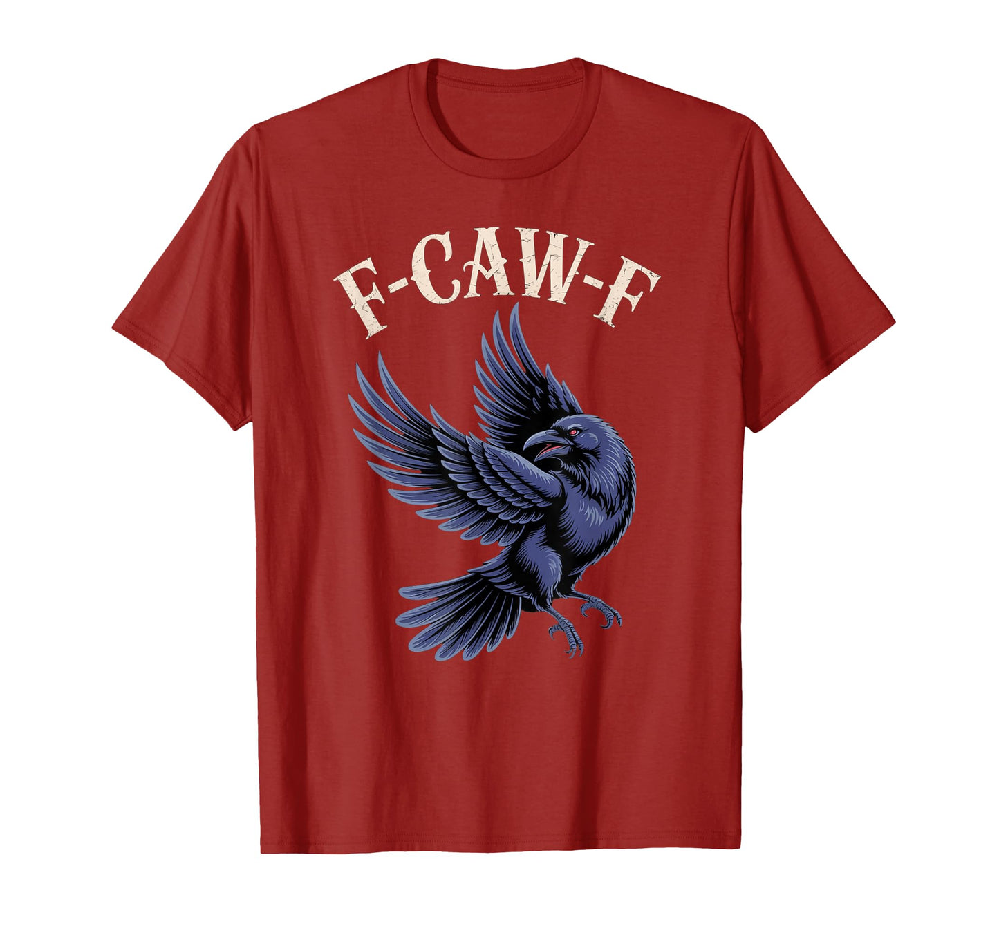 Black Crow, F-Caw-F Funny Black Bird Gothic Adult Humor T-Shirt
