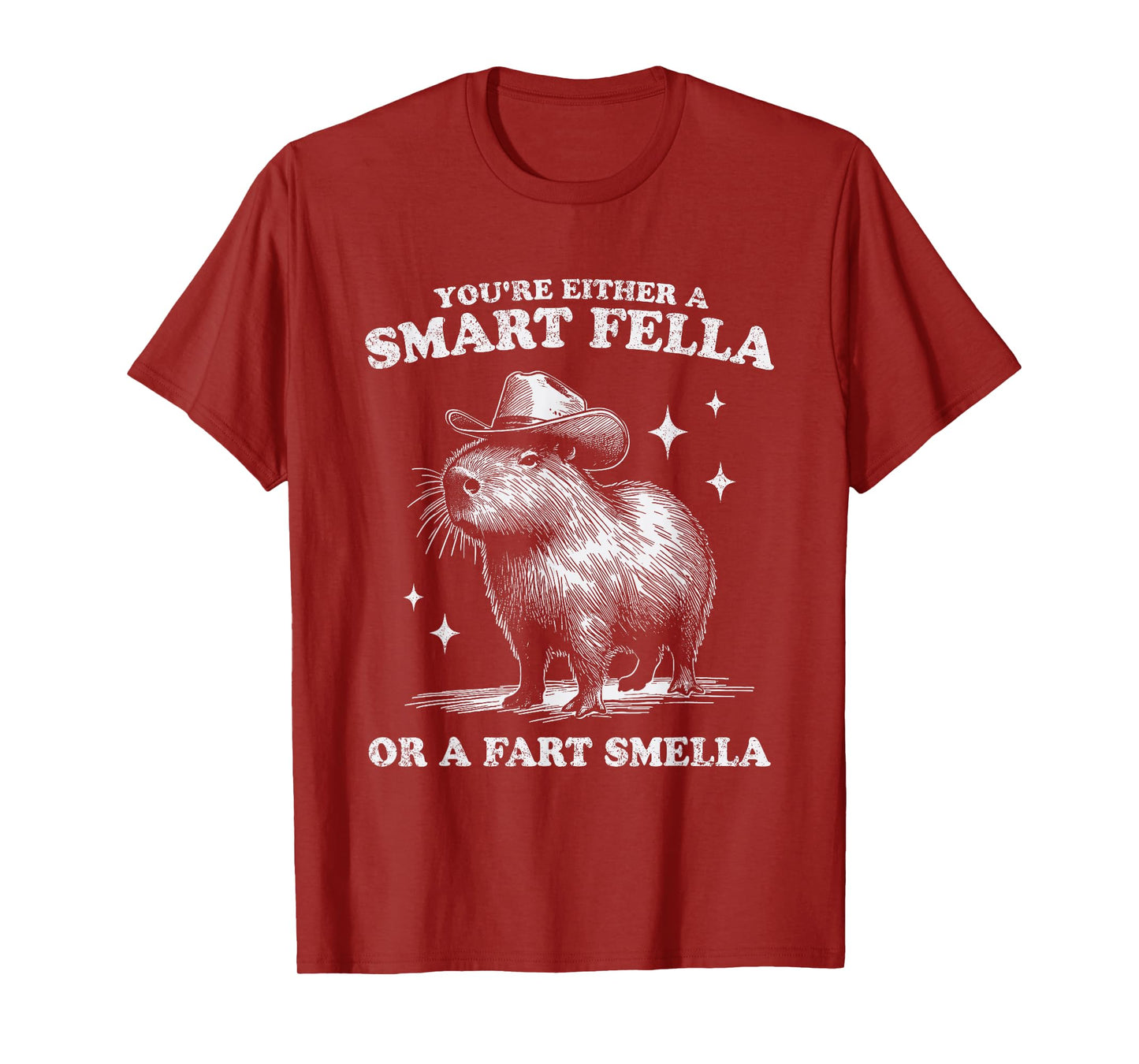 You're Either A Smart Fella Or A Fart Smella Capybara Funny T-Shirt