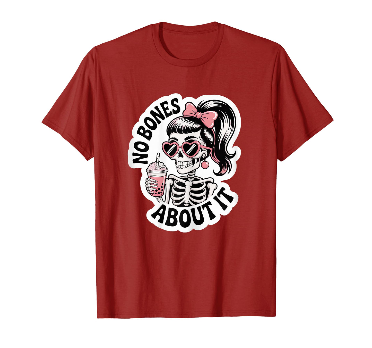 No Bones About It Skeleton Girl Heart Shades T-Shirt