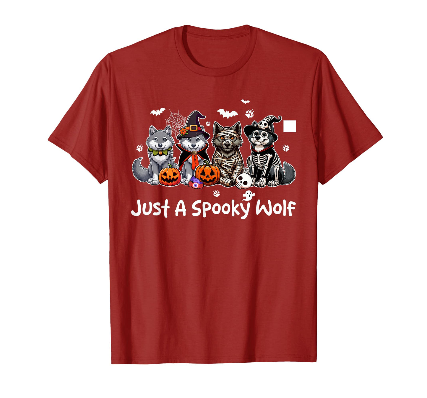 Just A Spooky Halloween Wolf Group Wolve As Witch Mummy T-Shirt