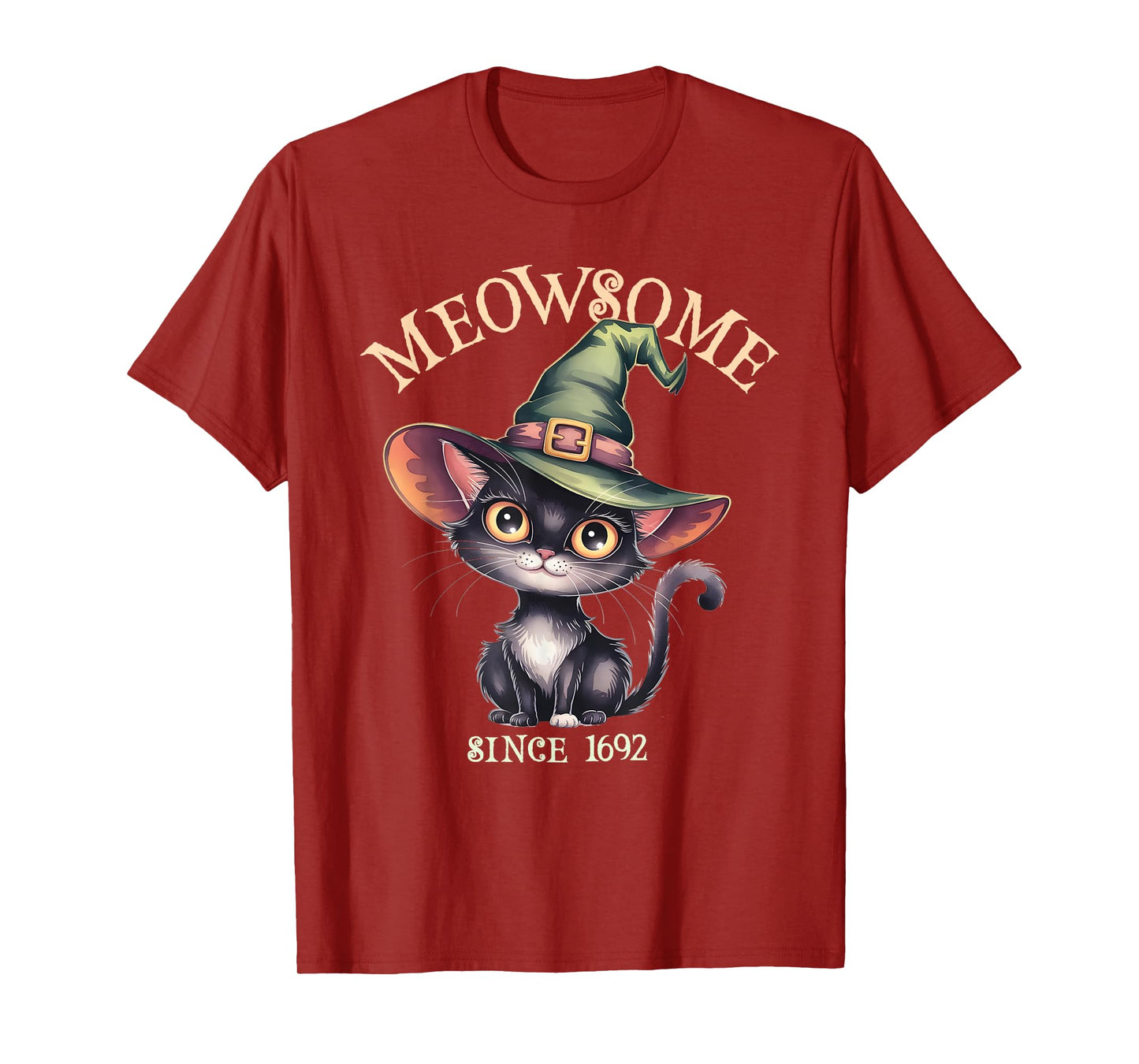 Cute MEOWSOME Cat Witch Awesome Since 1692 Witchy Wicca Mom T-Shirt