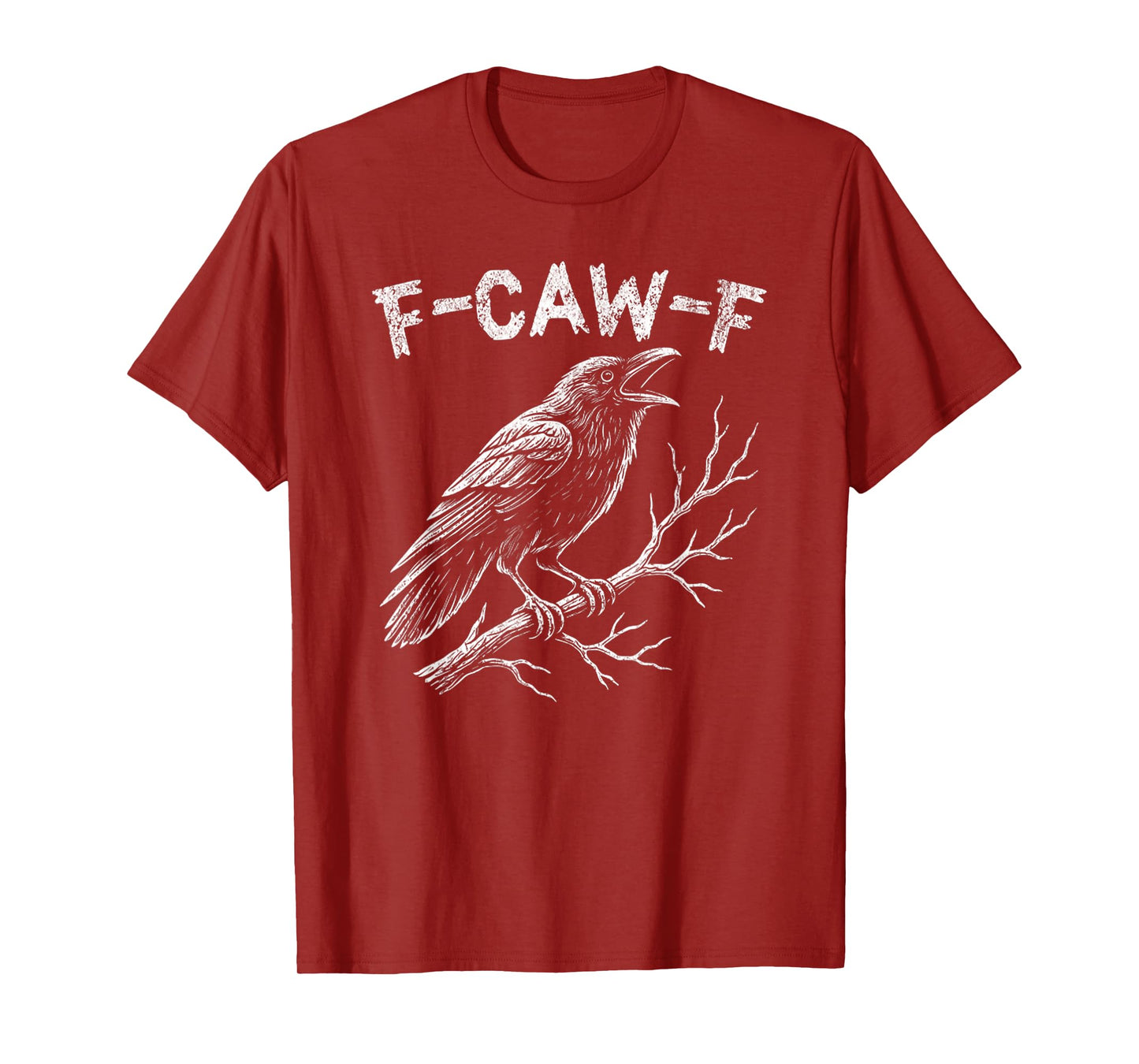 Vintage F-Caw-F Black Crow Spooky Halloween Crow Lover Gift T-Shirt