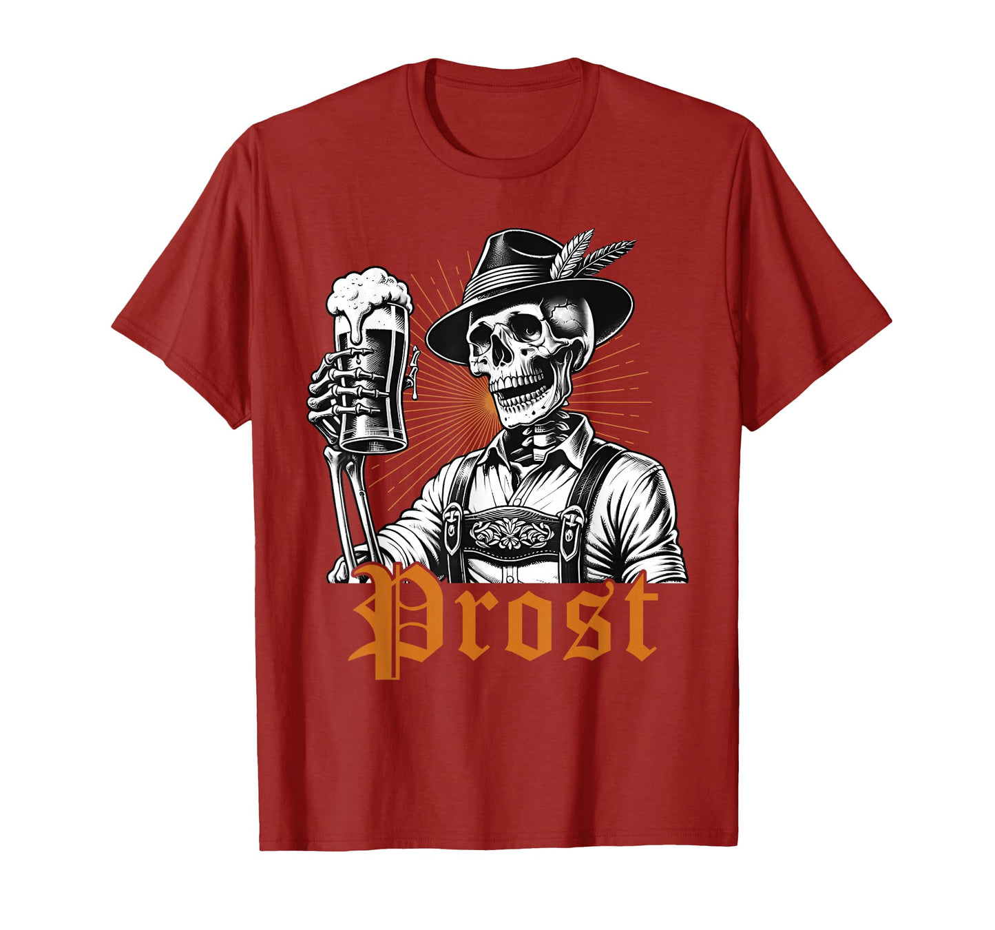 Oktoberfest Skeleton Prost German Beer Festival Men Women T-Shirt
