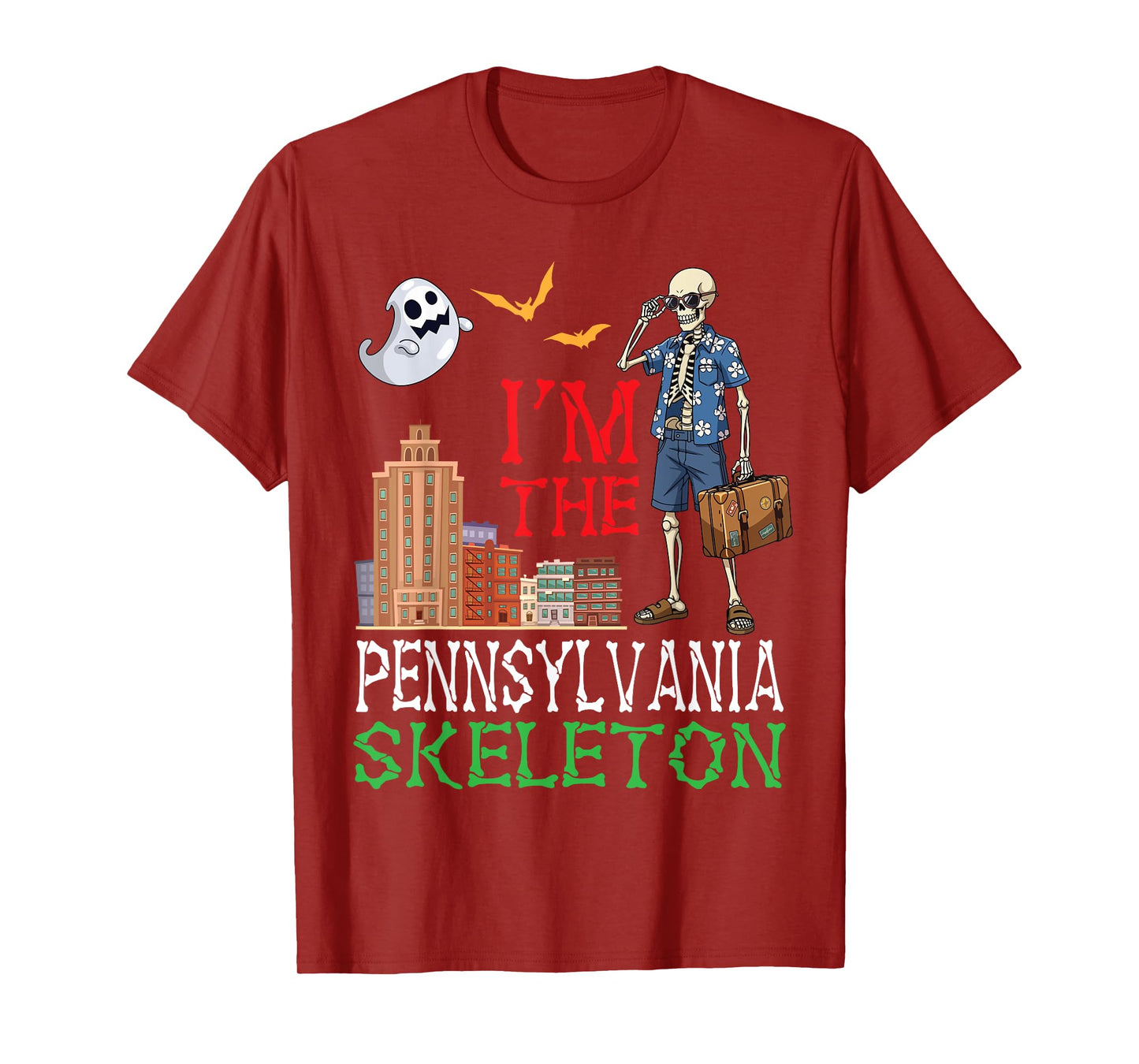 I'm The Pennsylvania Skeleton Cowboy Halloween Desert Ghost T-Shirt