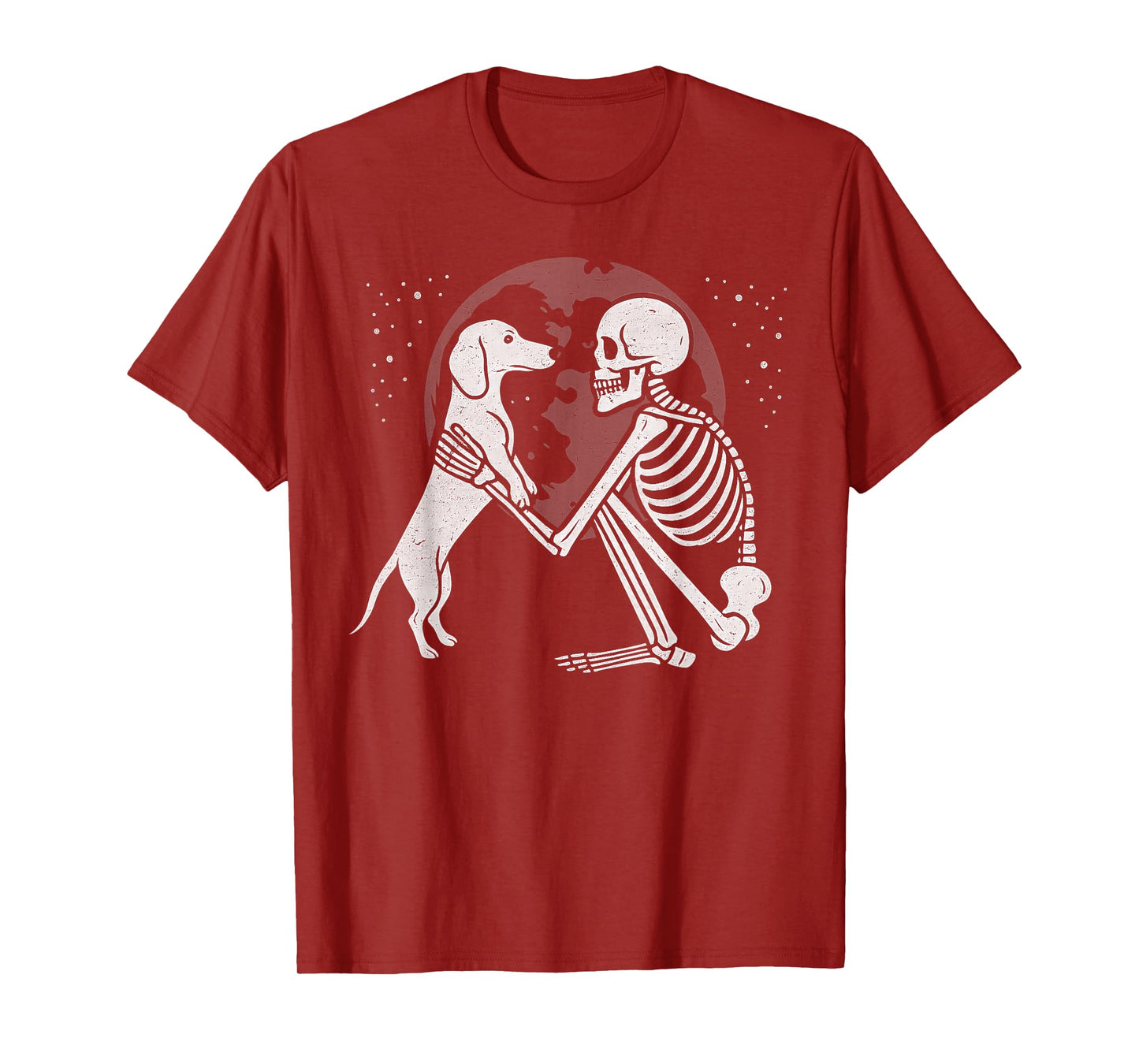Dachshund Skeleton Moon Halloween Dog Lover T-Shirt
