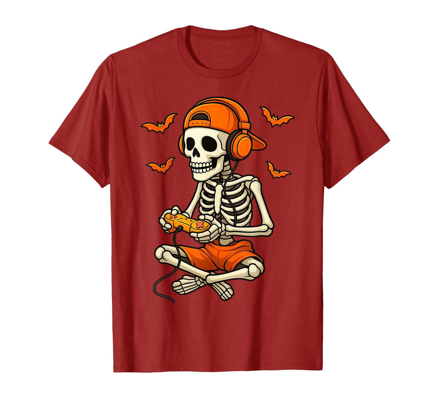 Halloween Skeleton Gamer Video Gaming Funny Gaming Skeleton T-Shirt