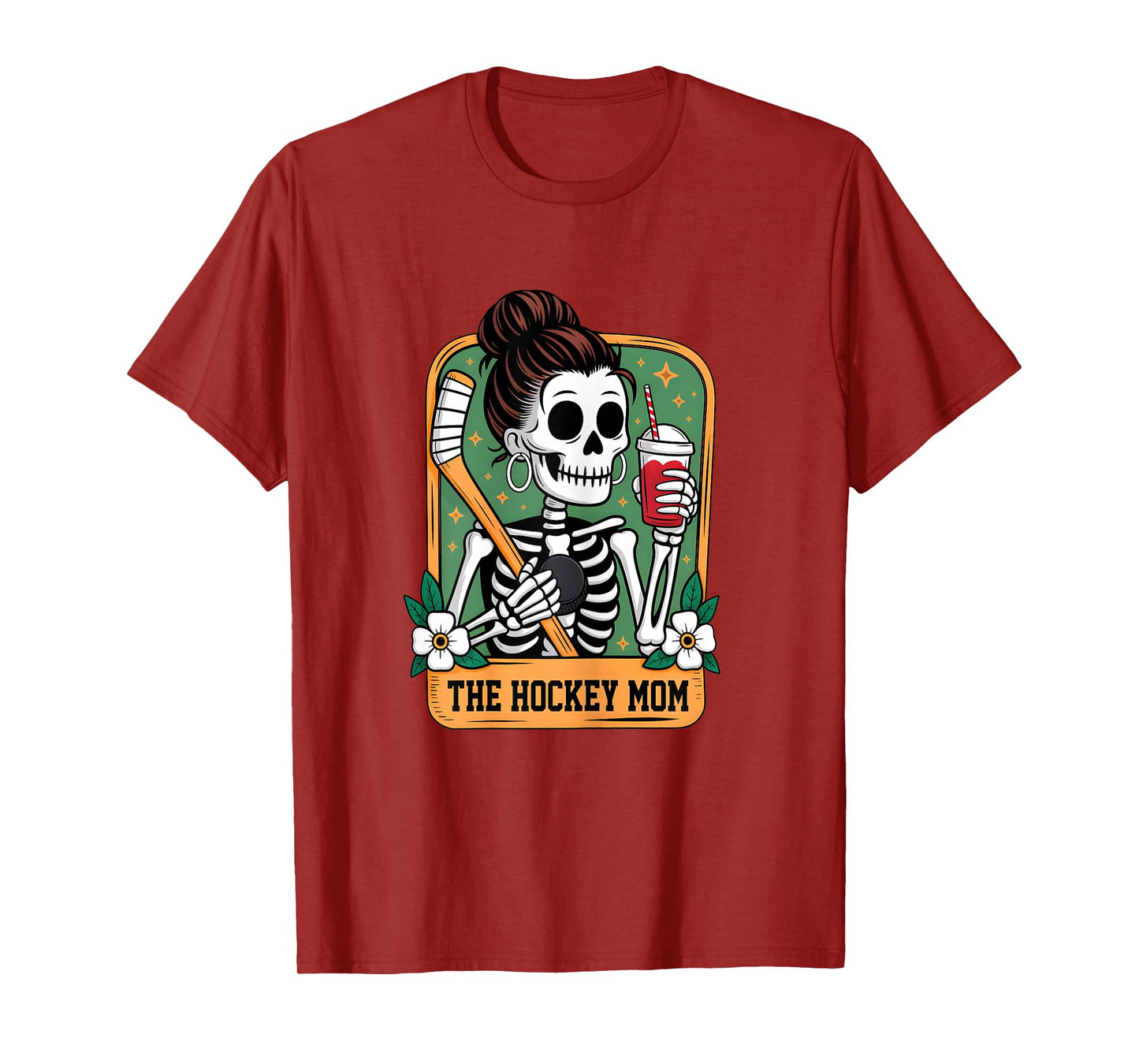 The Hockey Mom Tarot Card Skeleton Game Day Proud Moms T-Shirt