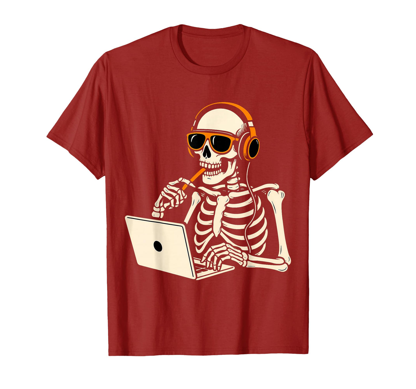 Halloween Music Skeleton Chilling Costume T-Shirt