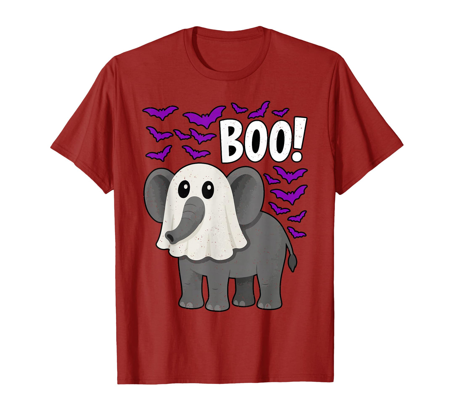 Boo Ghost Elephant Halloween Funny Zoo Animal Wildlife T-Shirt