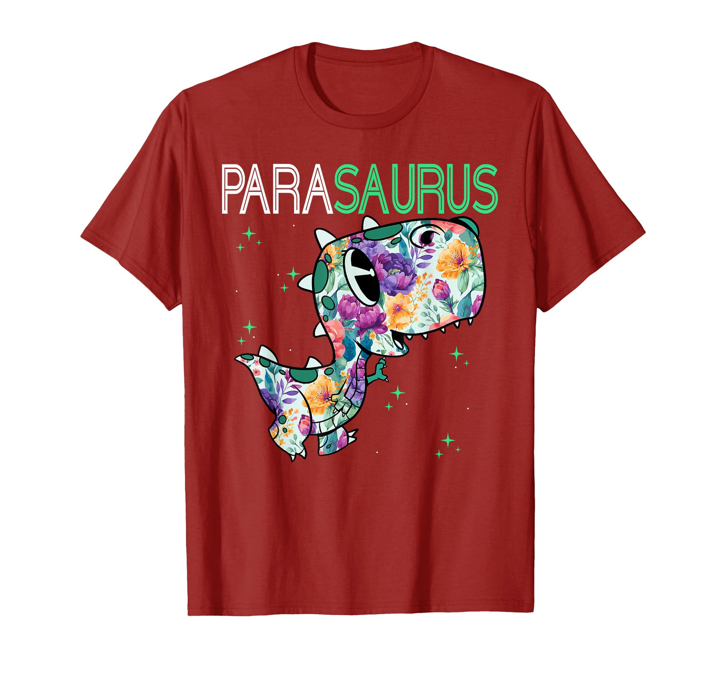 Dino Para Professional Teacher Collection T-Rex Dinosaur Paraeducator Assistant Teacher T-Shirt