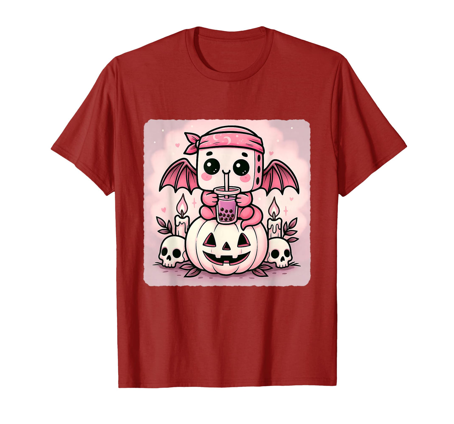 Dice Bat Kawaii Pastel Goth Creepy Cute Skeleton T-Shirt