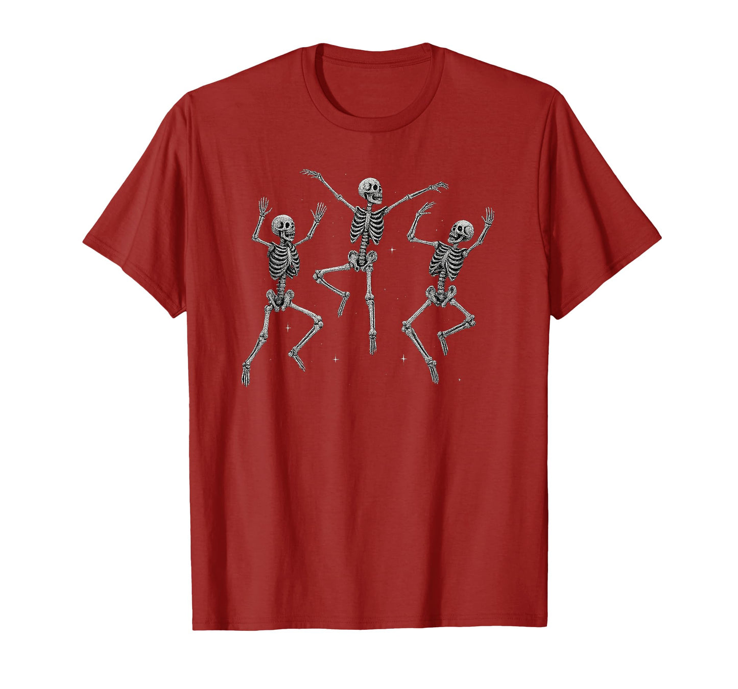 Dancing Skeletons Funny Spooky Halloween Night Party T-Shirt