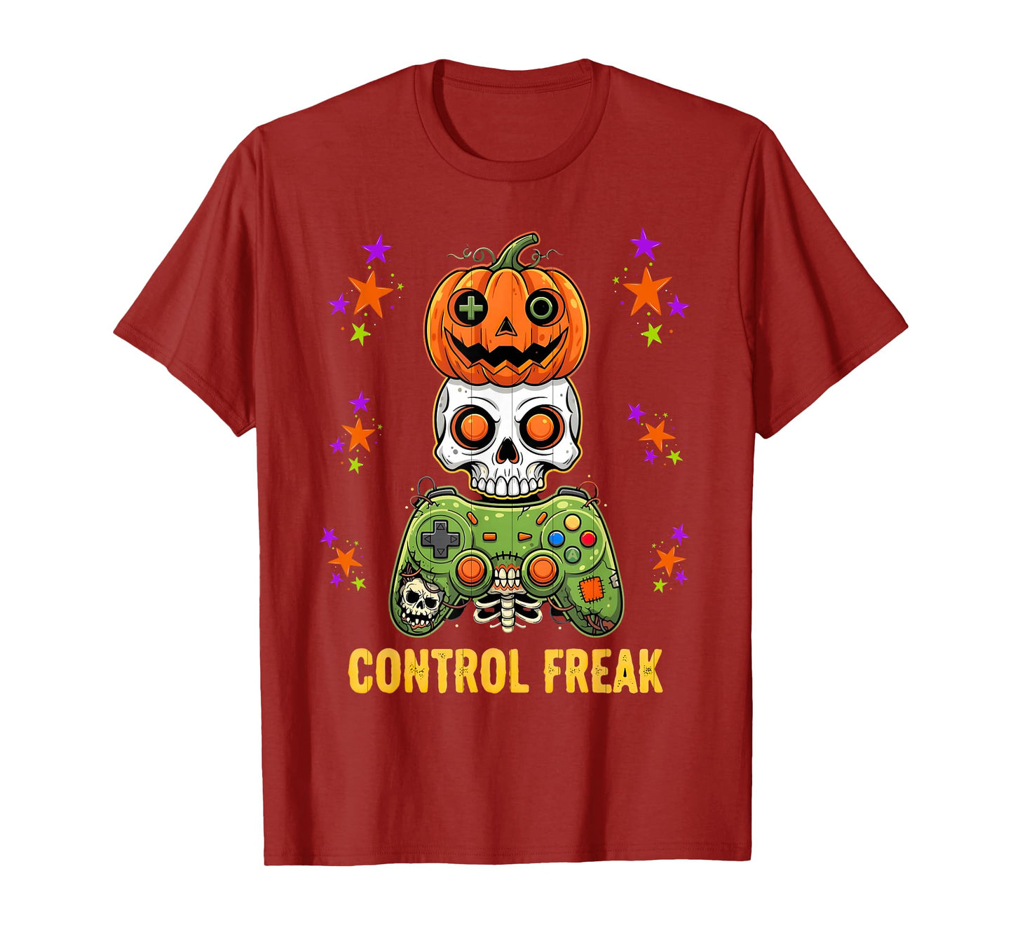 Control Freak Funny Video Game Halloween Gaming Tee Gamers T-Shirt