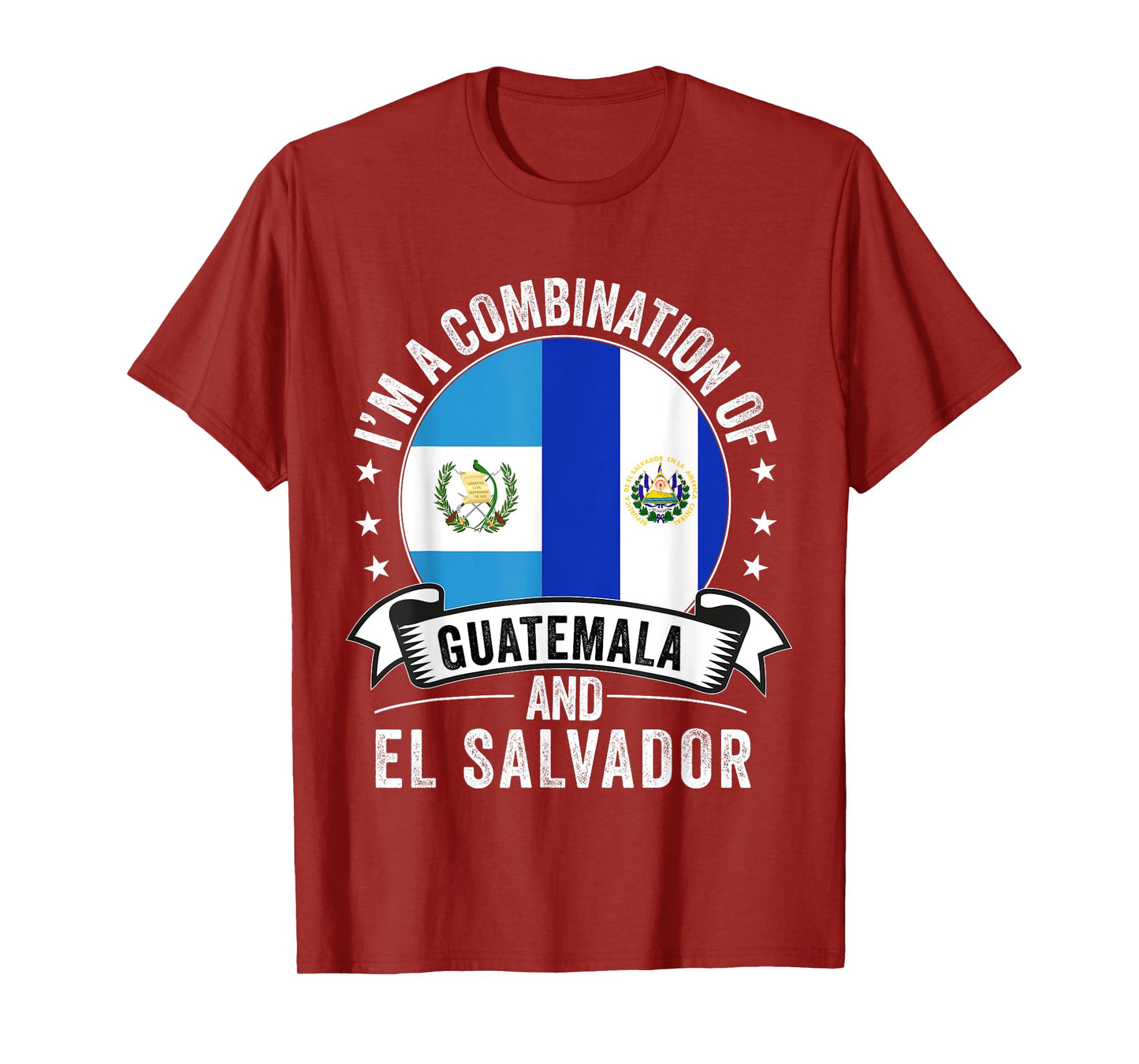 Half Salvadorian Half Guatemalan Flag El Salvador Guatemala T-Shirt