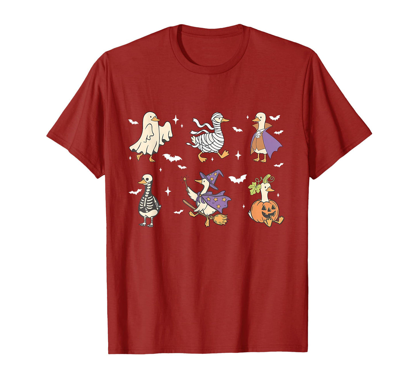 Halloween Silly Goose Ghost Fall Spooky Pumpkin T-Shirt