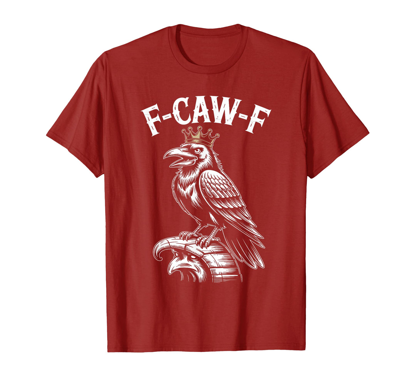 Funny F-Caw-F Crow Gothic Moon Humor Halloween T-Shirt