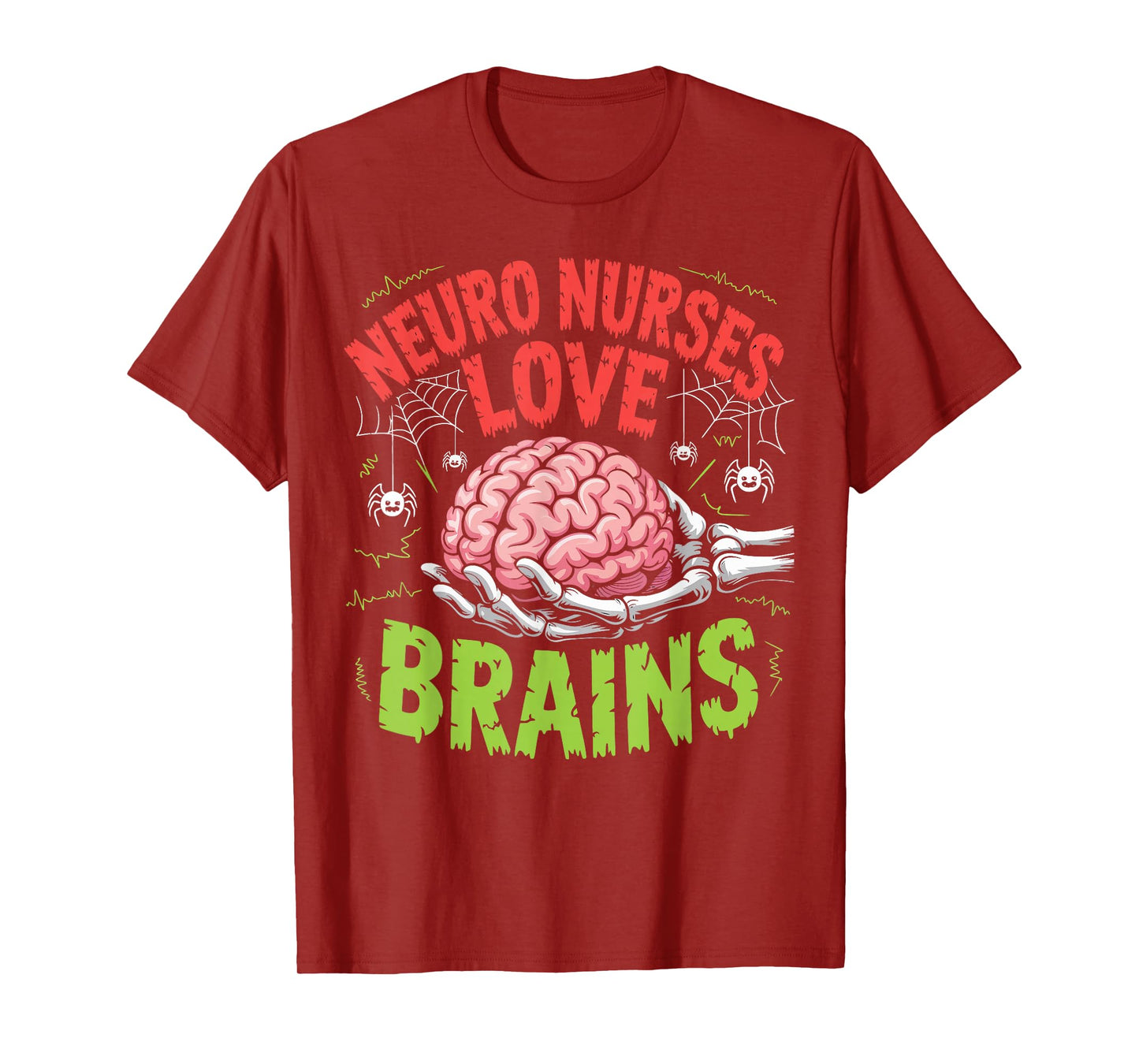 Neuro Nurses Love Brains Funny Halloween Costume Gifts Women T-Shirt