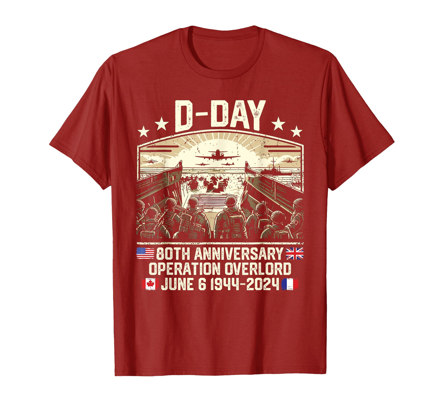 Operation Overlord 1944 D-Day 2024 80th Anniversary Normandy T-Shirt