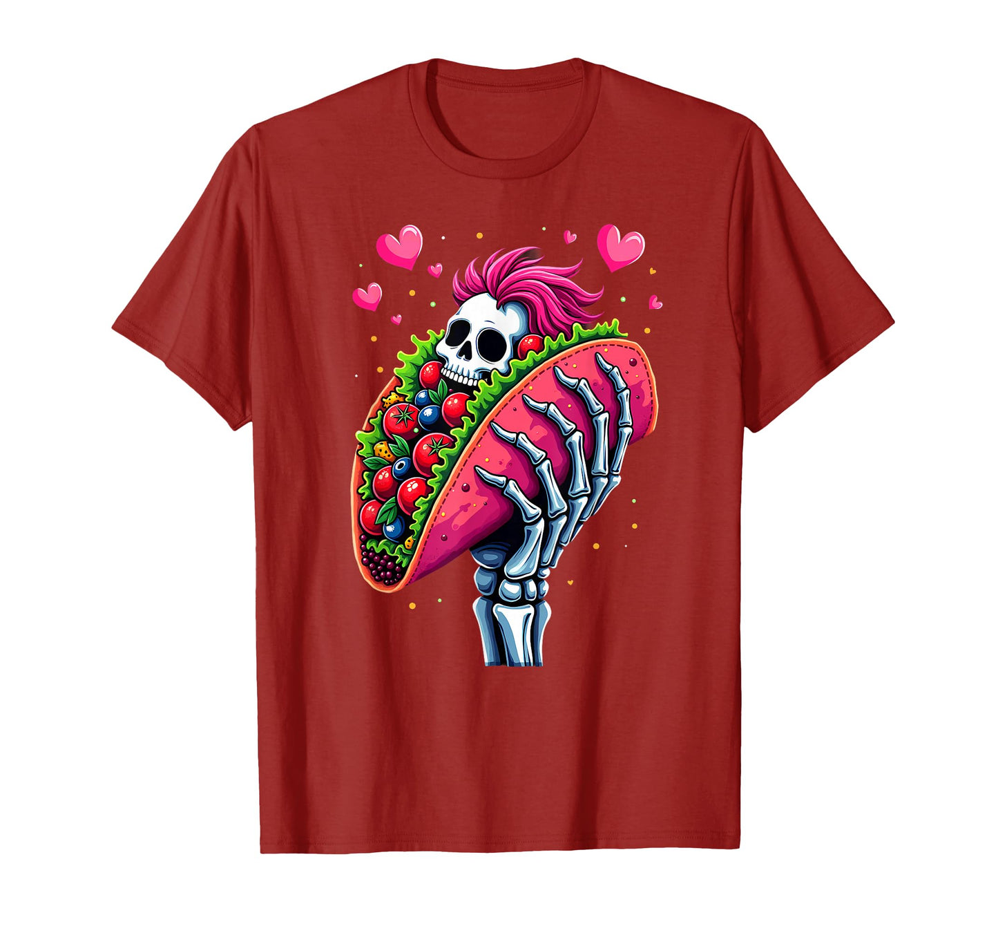 Creepy Skeleton Hand Holding A Taco Halloween T-Shirt