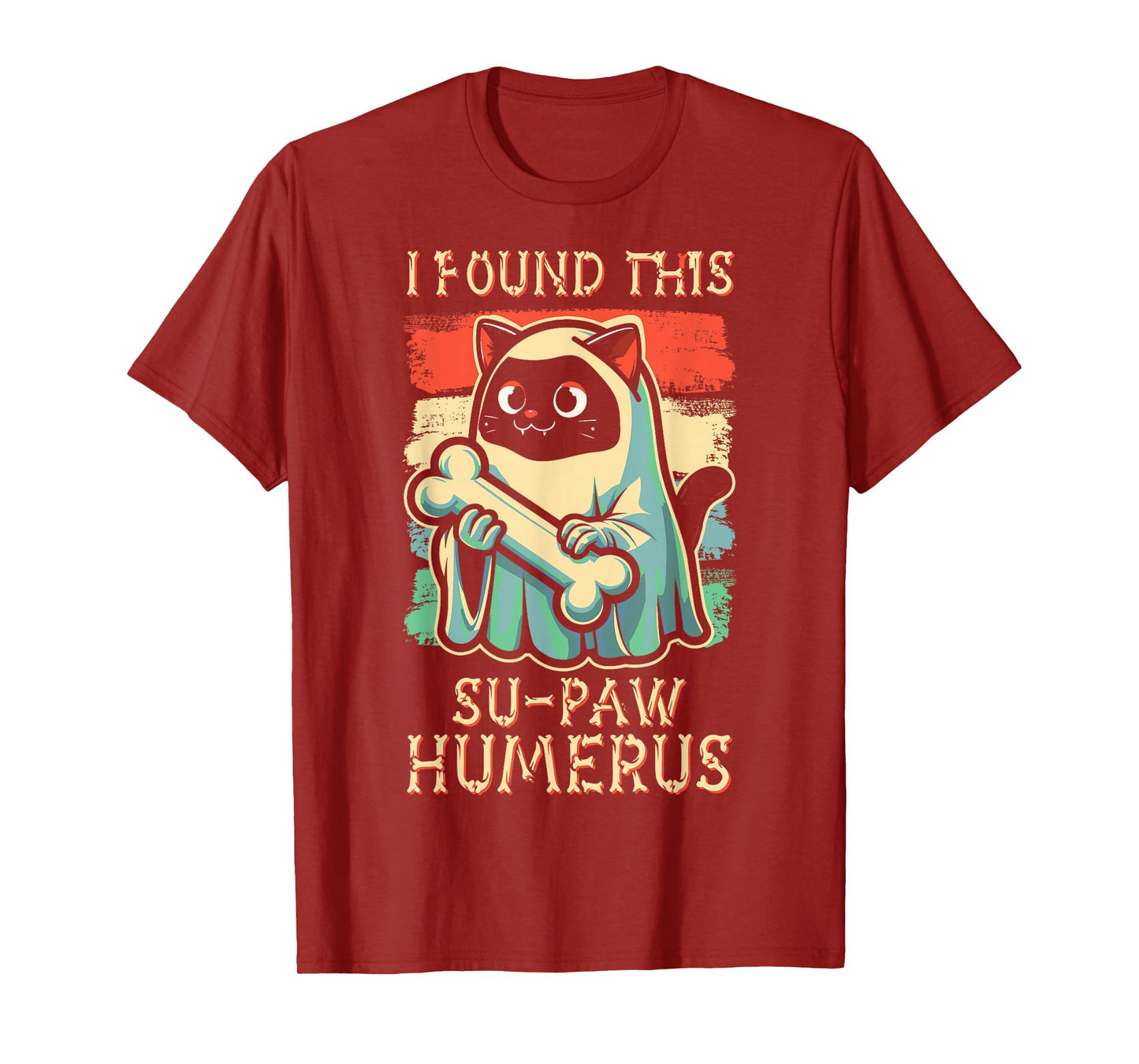 I Found This Su-Paw Humerus - Funny Cat Halloween T-Shirt